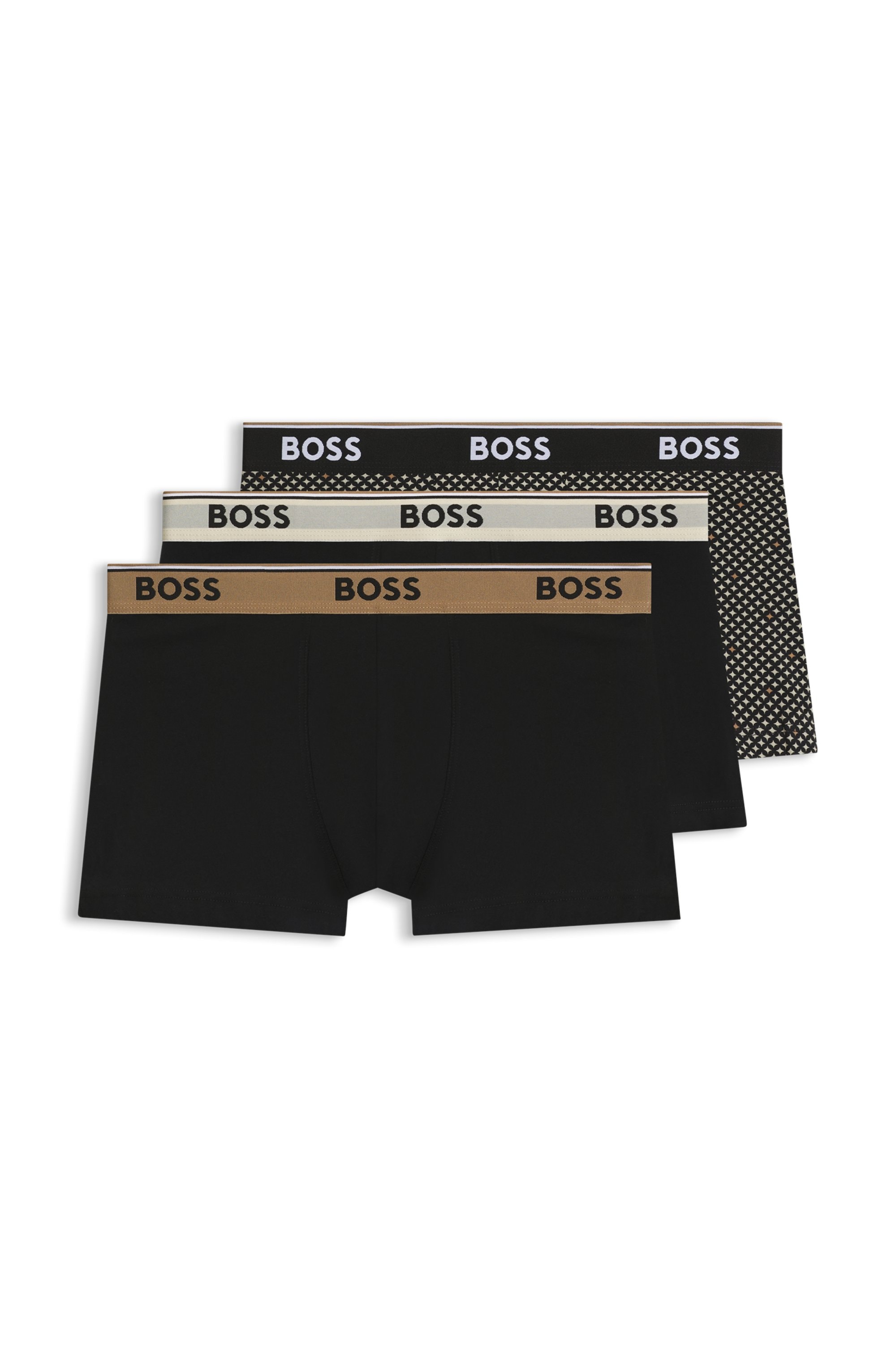 BOSS Trunk Packung, 3 Stk. aus Stretch-Baumwolle, elastischer Bund, mittlere Bundhöhe