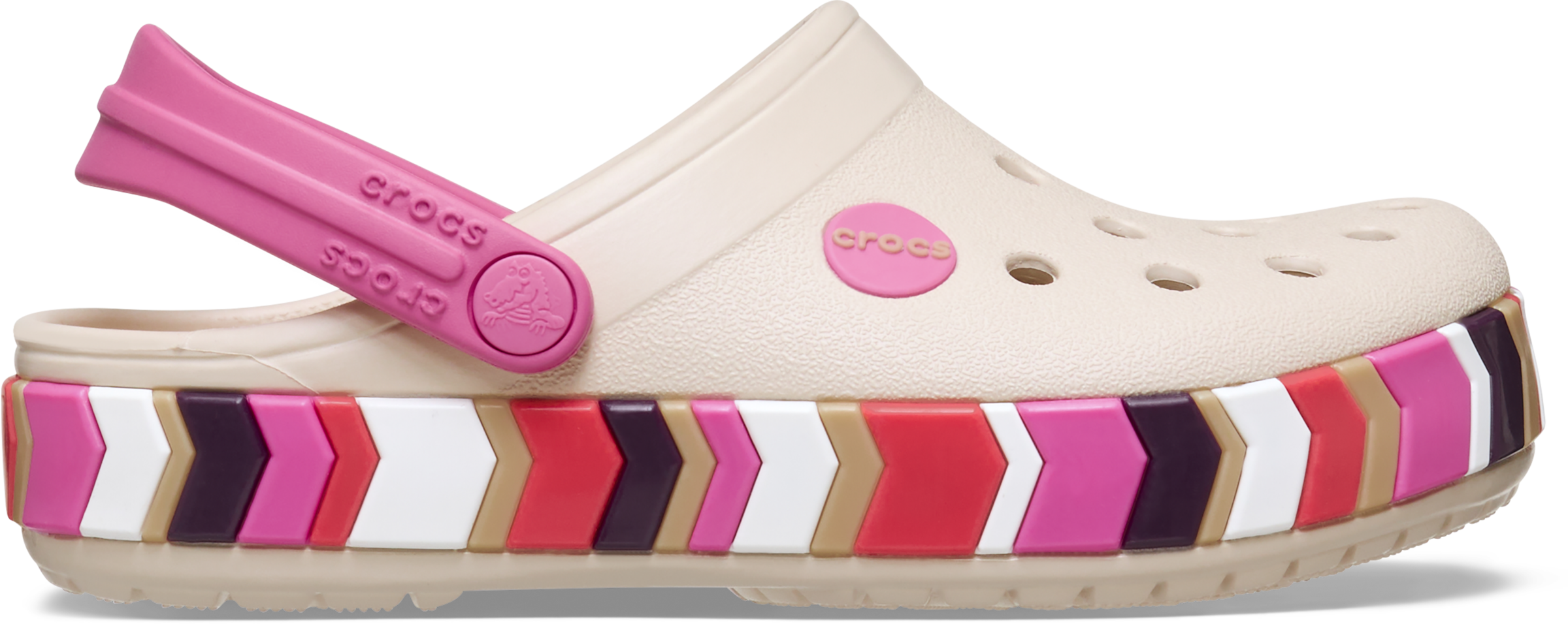 Crocs Clog »Crocband Chevron Band Clog T«  Schlupfschuh, Hausschuh mit schwenkbarem Fersenriemen