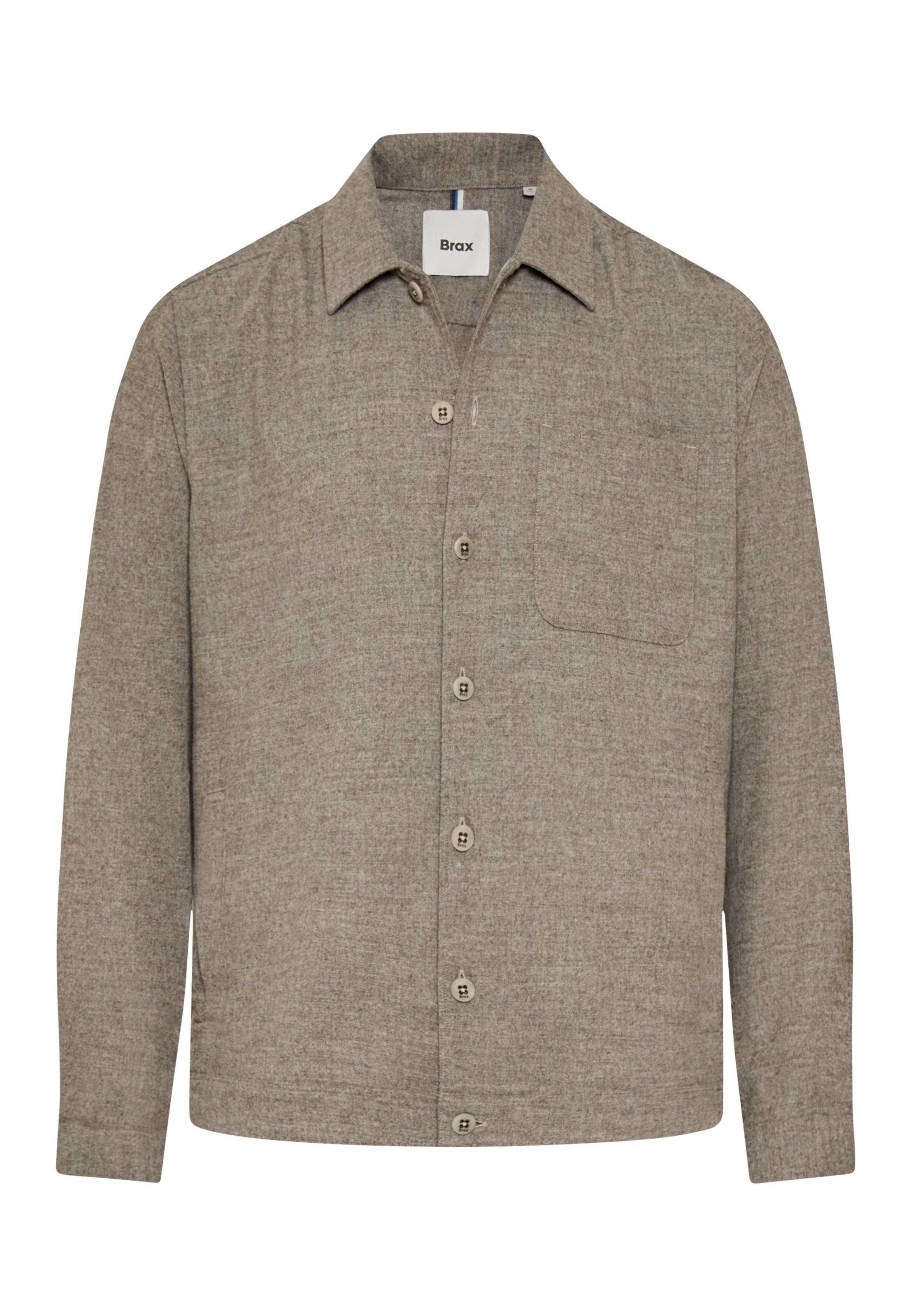 Brax Langarmhemd »Style LUCA« Ceramica: Overshirt im Wollmix