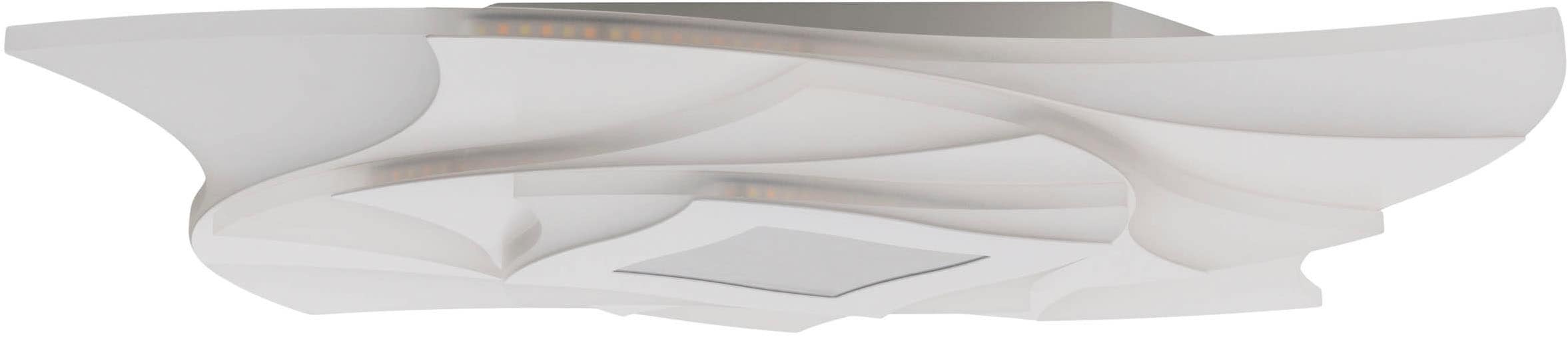 näve LED Deckenleuchte »Liora« LED-Modul 1 Stk. warmweiß - kaltweiß 3D-Effekt, CCT, Memory, Nachtlicht, dimmbar per Fernbedienung, weiß