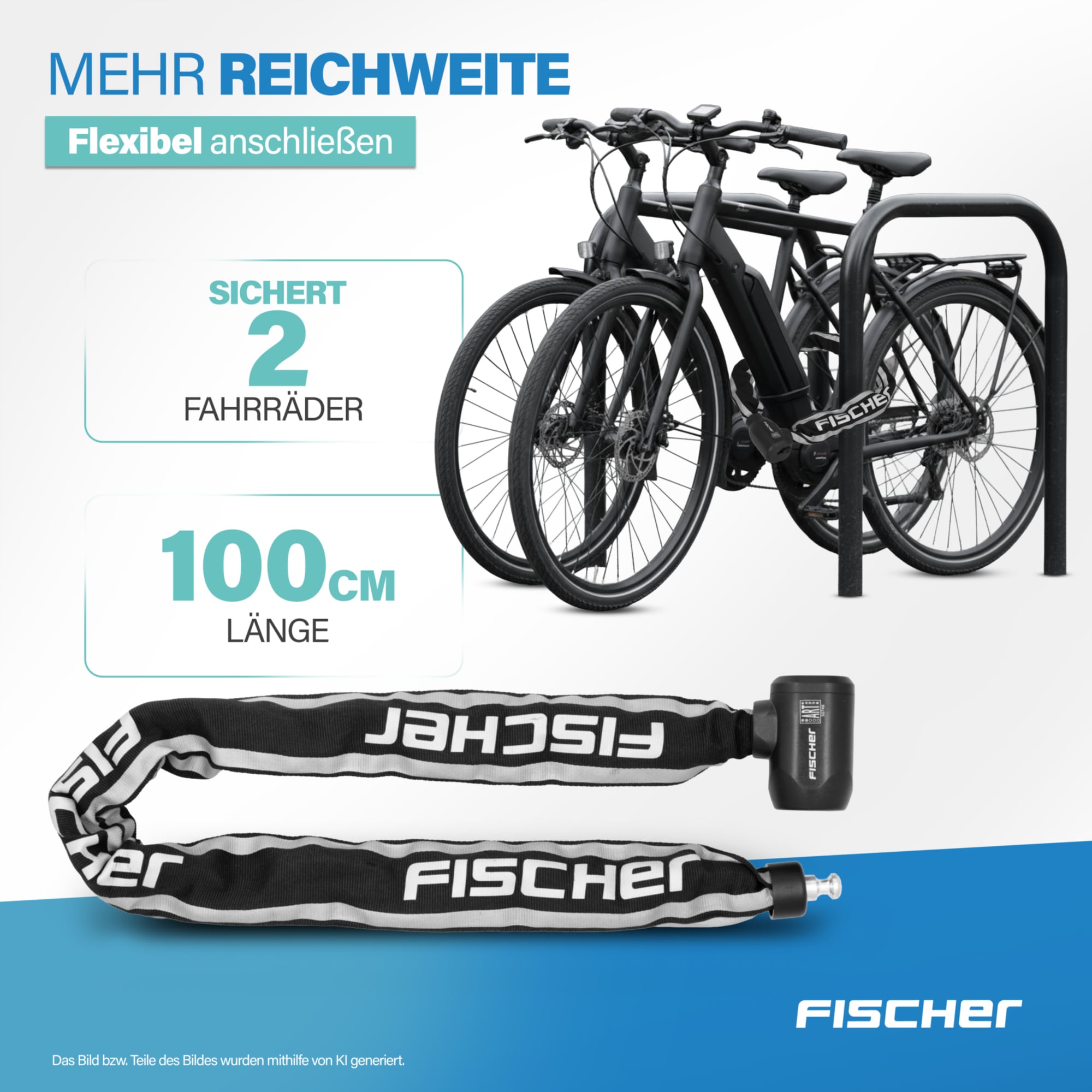 FISCHER Fahrrad Kettenschloss »PROTEC PLUS+ CK100«