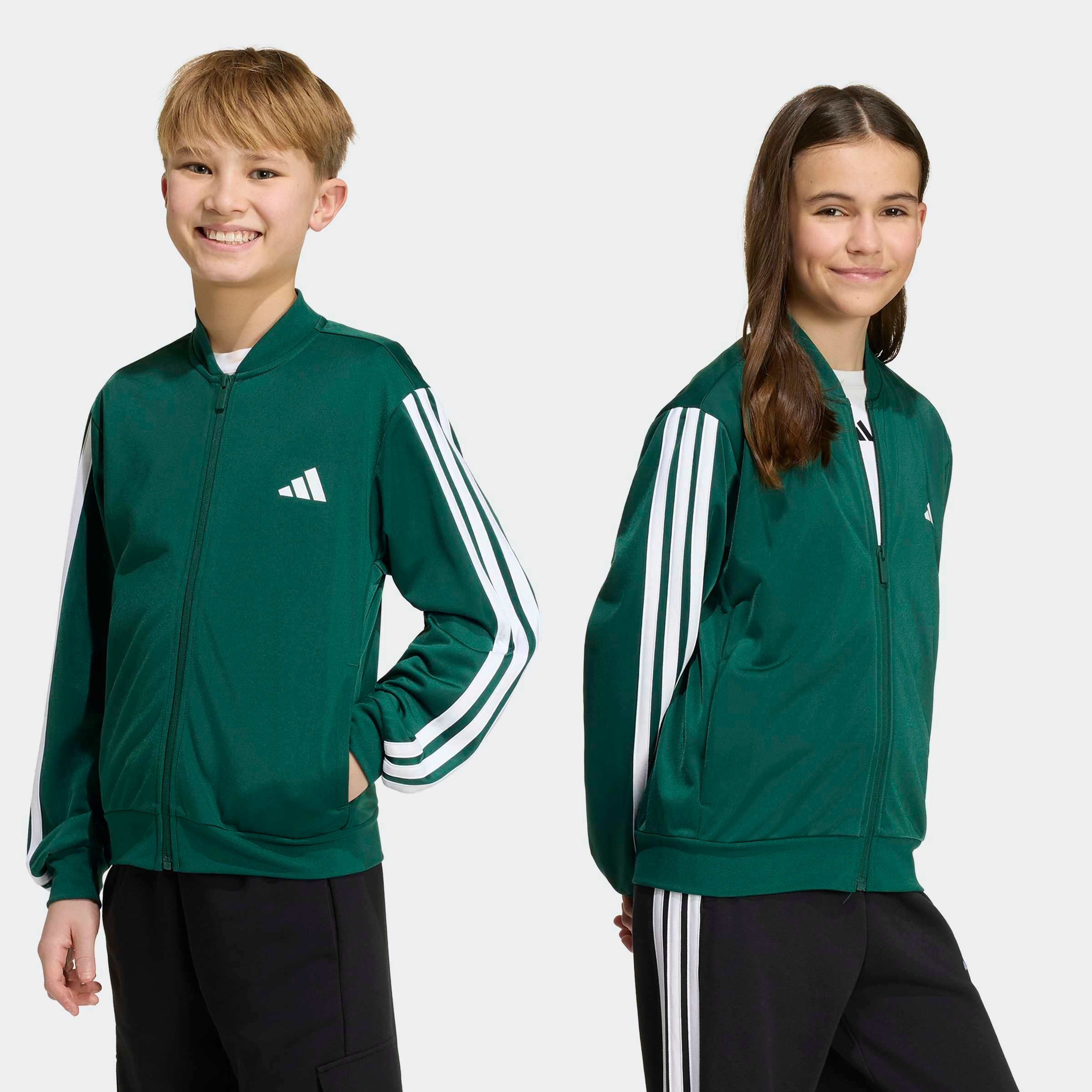 adidas Sportswear Outdoorjacke "J 3S FZ TR TT" für Kinder, mit Reißverschluss, aus Polyester