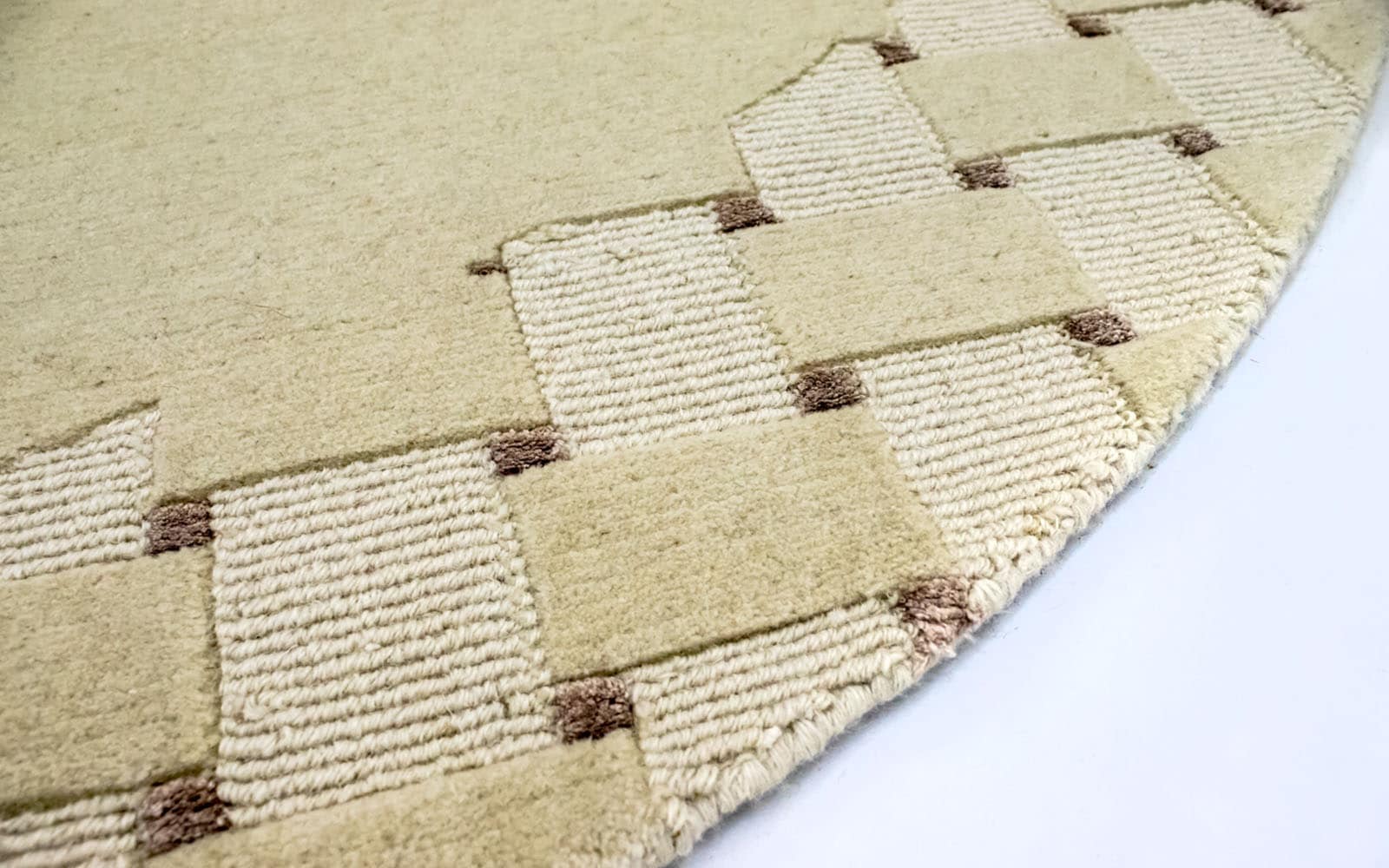 morgenland Wollteppich »Nepal Teppich Welina«, rund, 18 mm Höhe, handgeknüpft