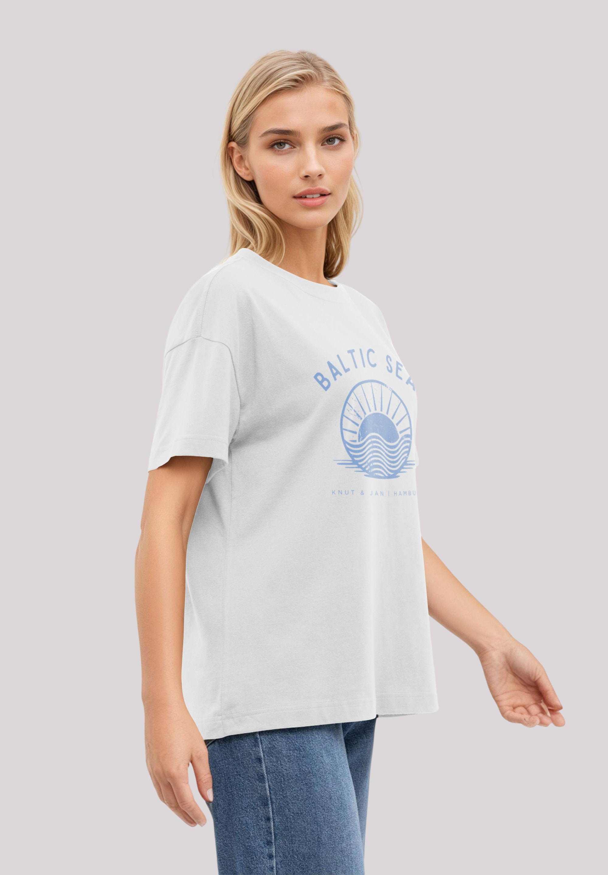 F4NT4STIC T-Shirt »Baltic Sea Knut und Jan«, Osteee Kollektion, Urlaub, Ahoi Moin
