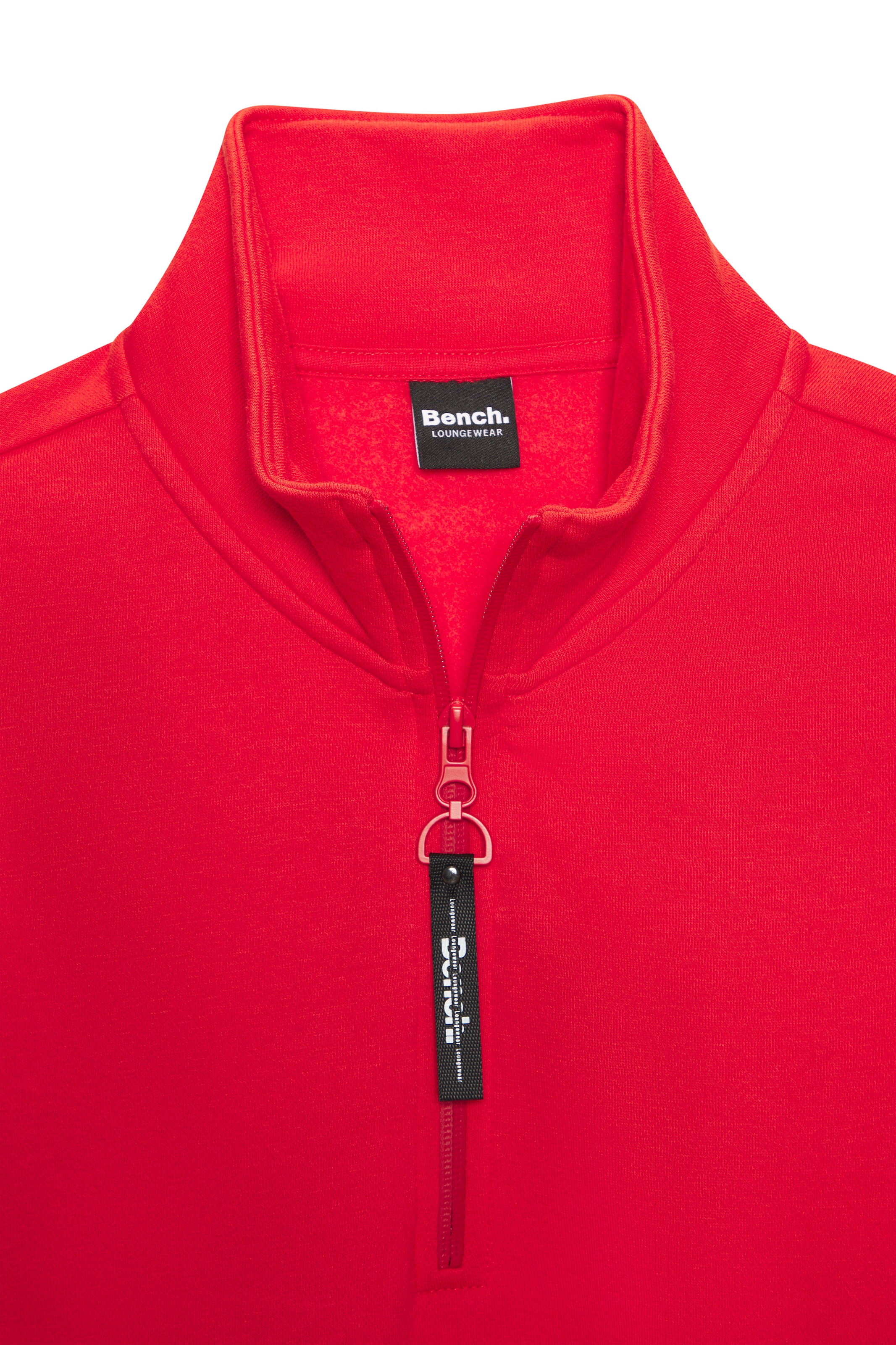 Bench. Loungewear Sweatshirt, mit Logoschriftzug und Reißverschluss