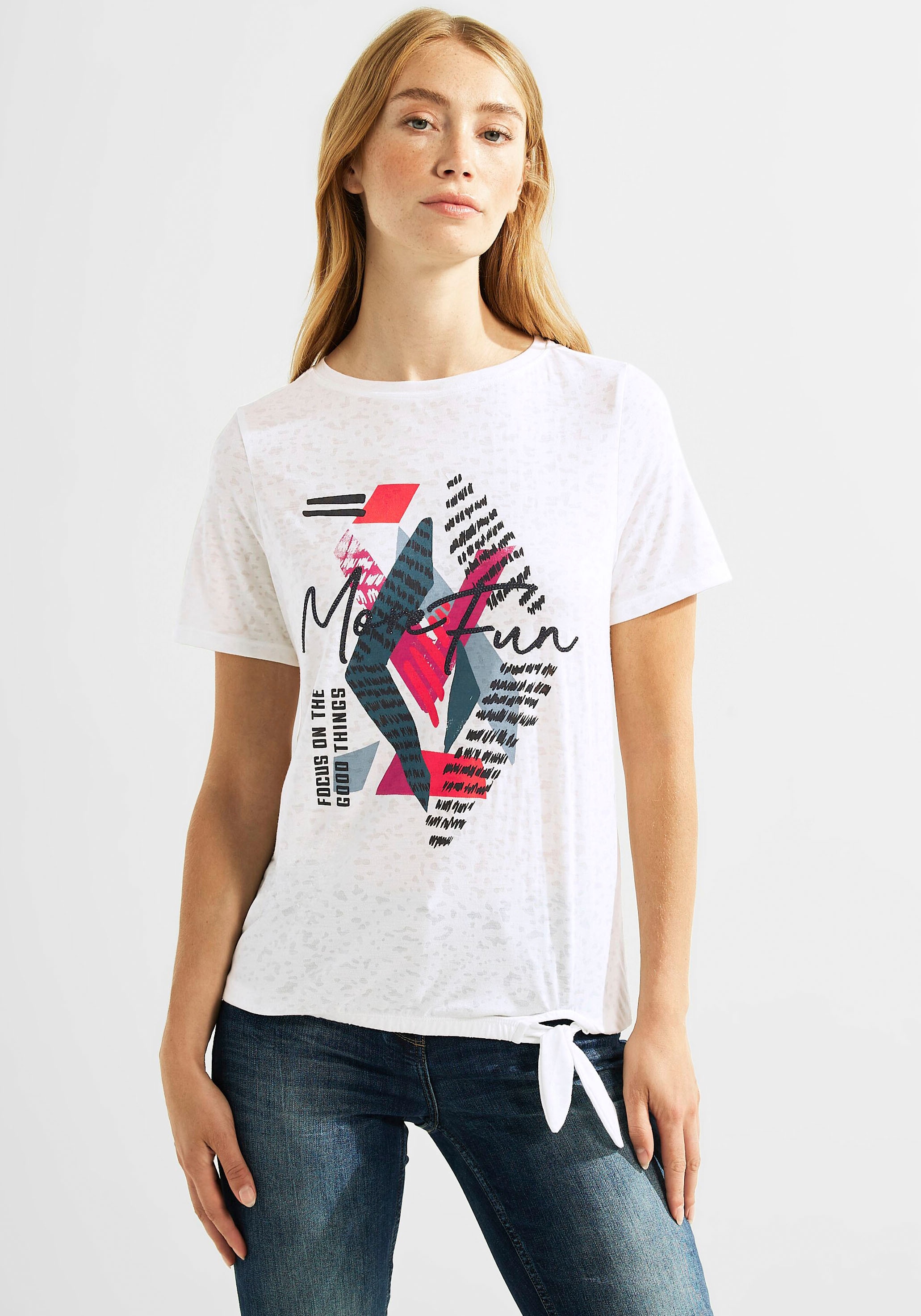 Cecil T-Shirt, Burn-Out-Design BAUR im kaufen | für