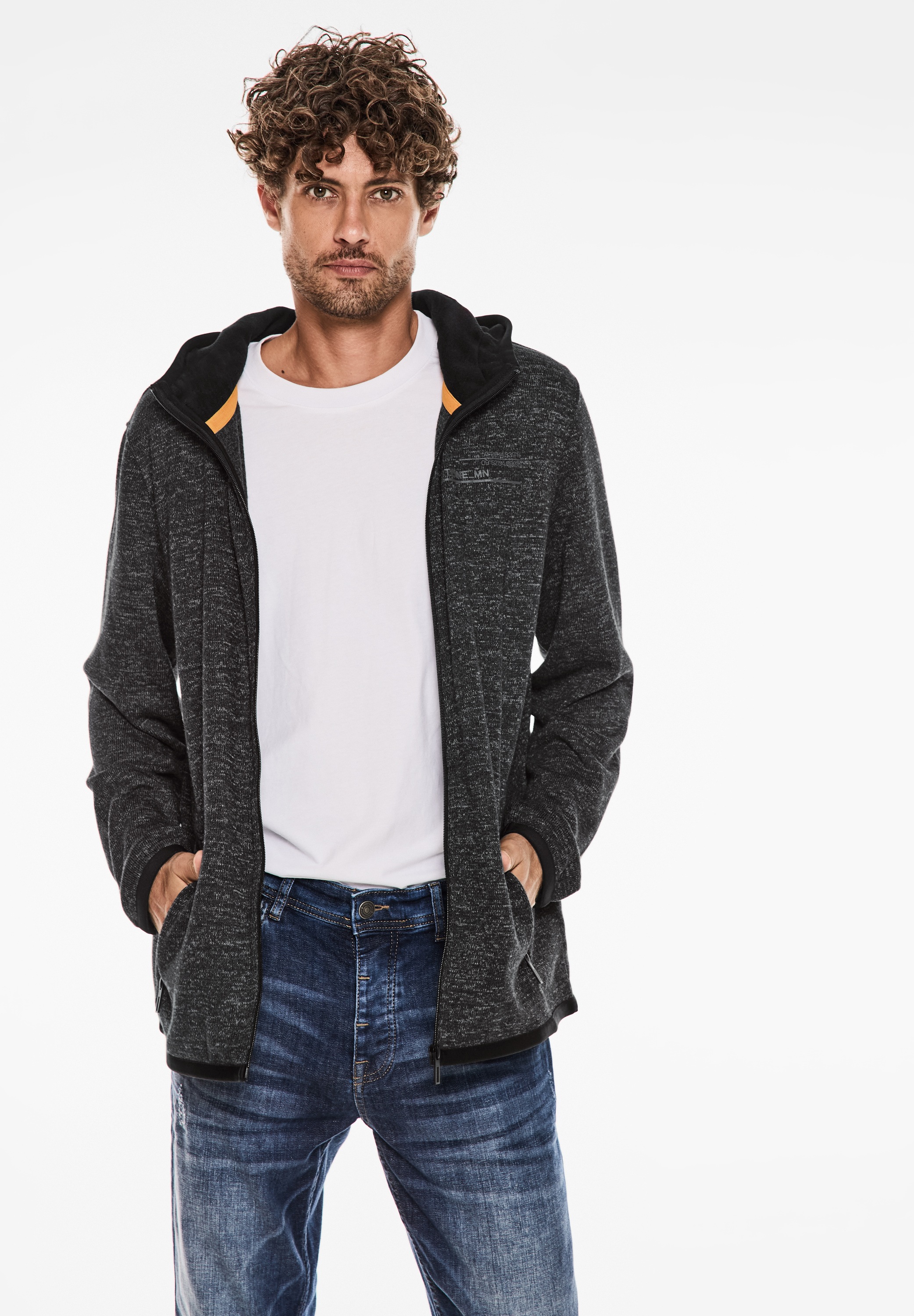 STREET ONE MEN Sweatjacke, mit Zipper