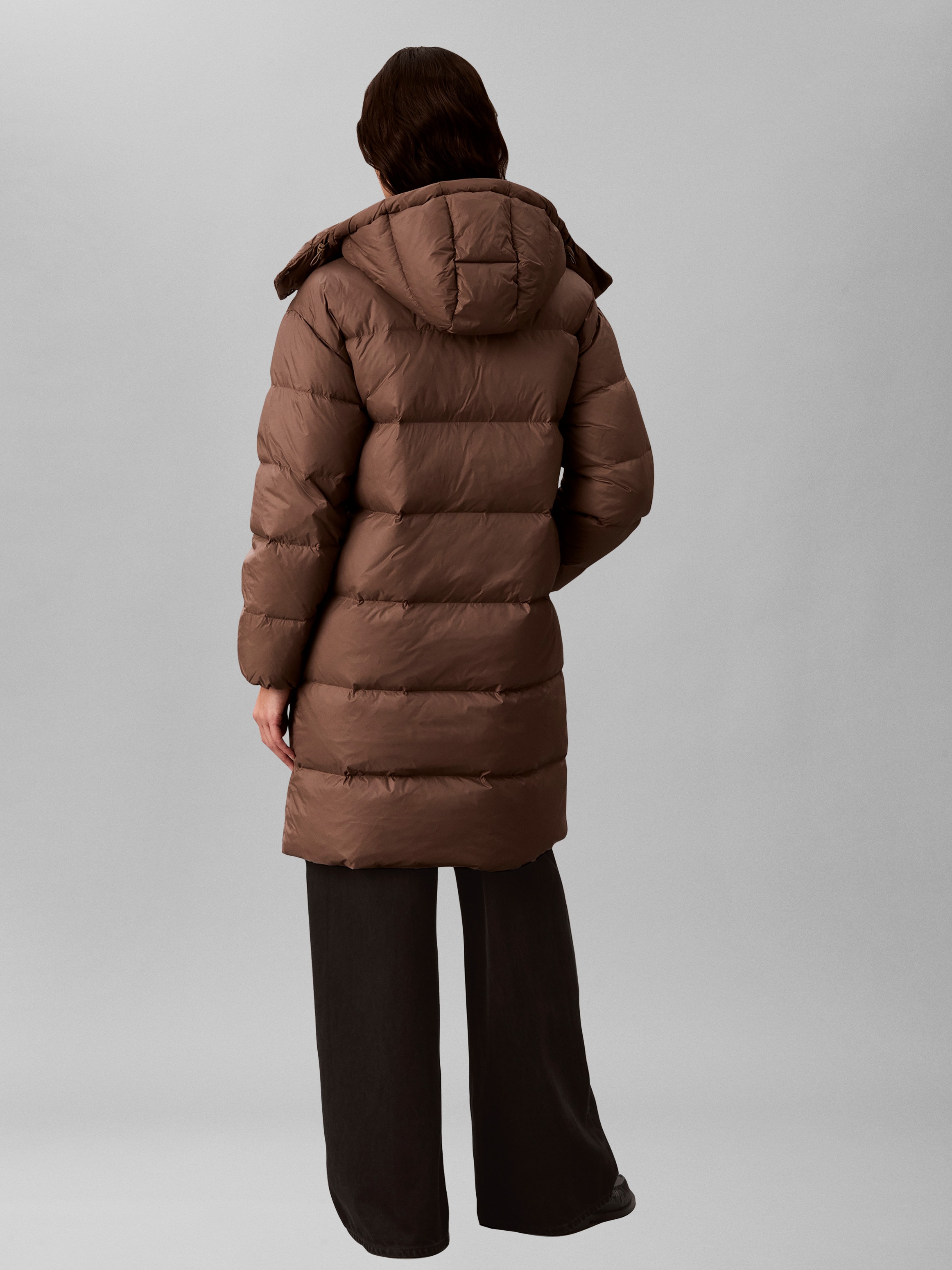 Calvin Klein Jeans Steppmantel »ESSENTIAL LONG DOWN PUFFER« Regular fit mit Kapuze