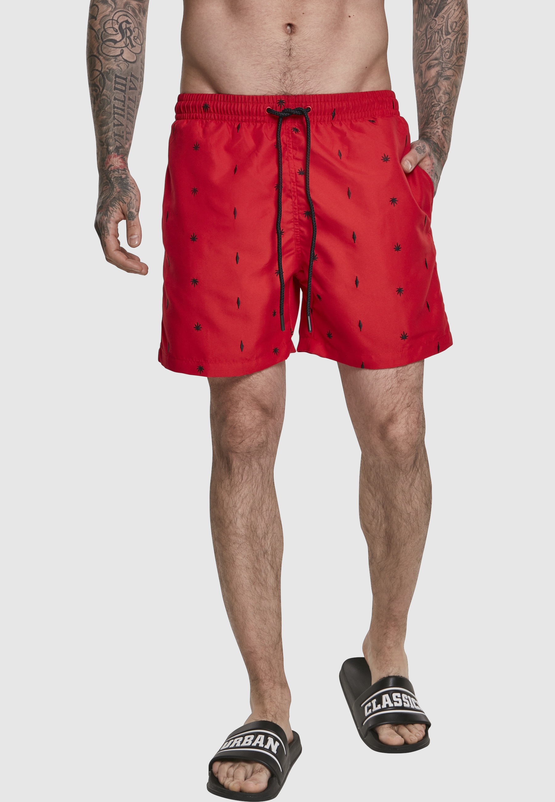 URBAN CLASSICS Badeshorts »Urban Classics Herren Embroidery Swim Shorts«