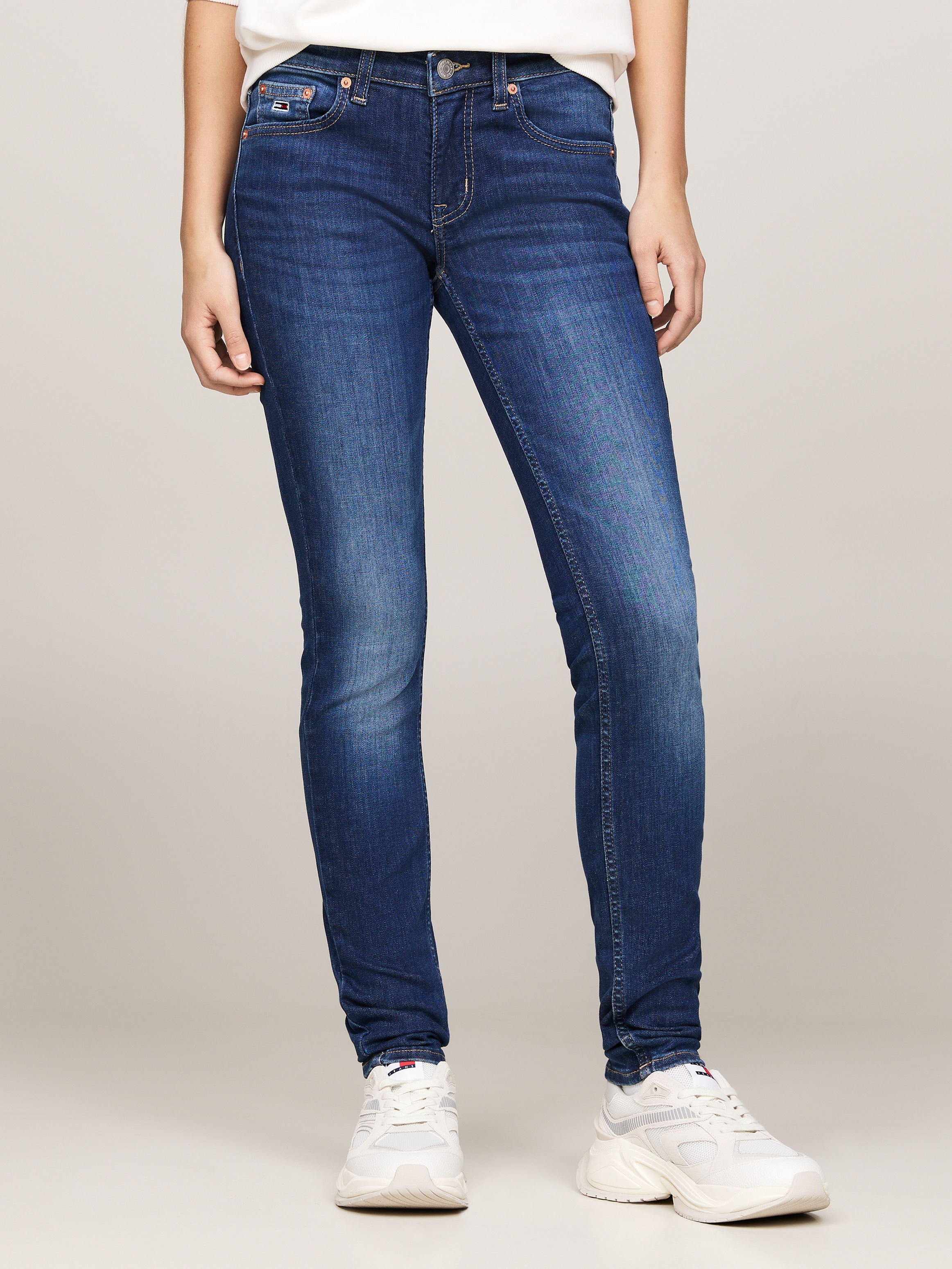 Tommy Jeans "Tommy Jeans Damenjeans Low Waist Skinny" mit Waschung, Logo-Ba günstig online kaufen