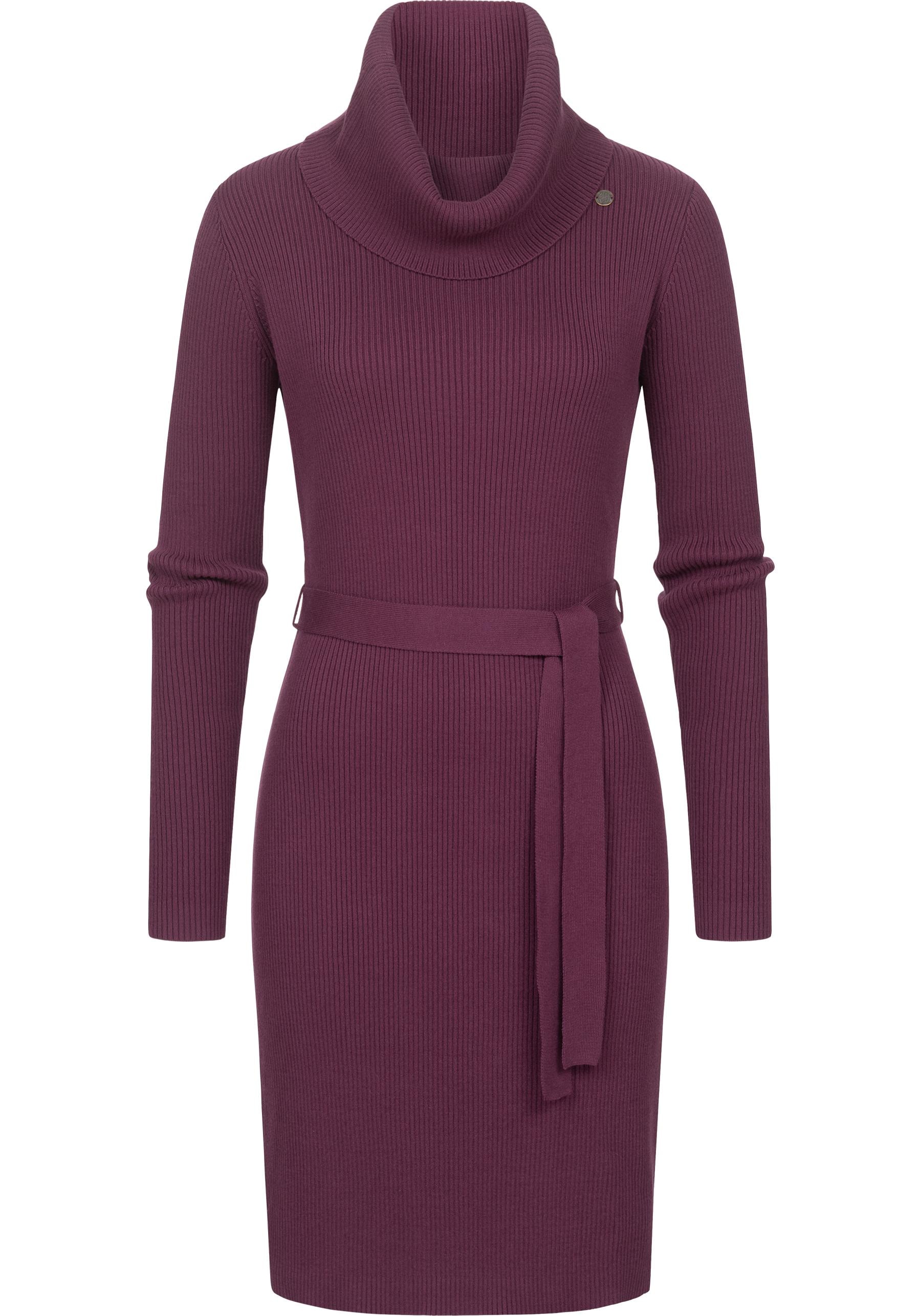 Ragwear Sweatkleid "Miyya" Ohne Taschen warmes Winterkleid mit breitem Roll günstig online kaufen