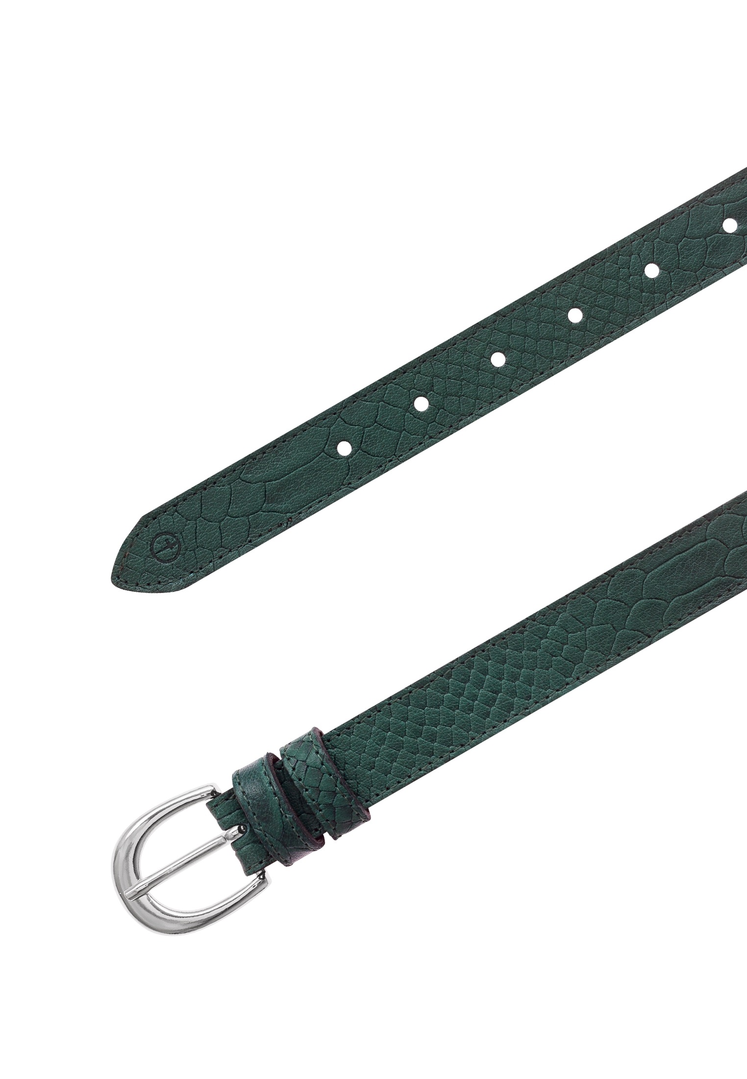 Tamaris Ledergürtel 2,5 cm breit, gemustert, Doppelschnalle