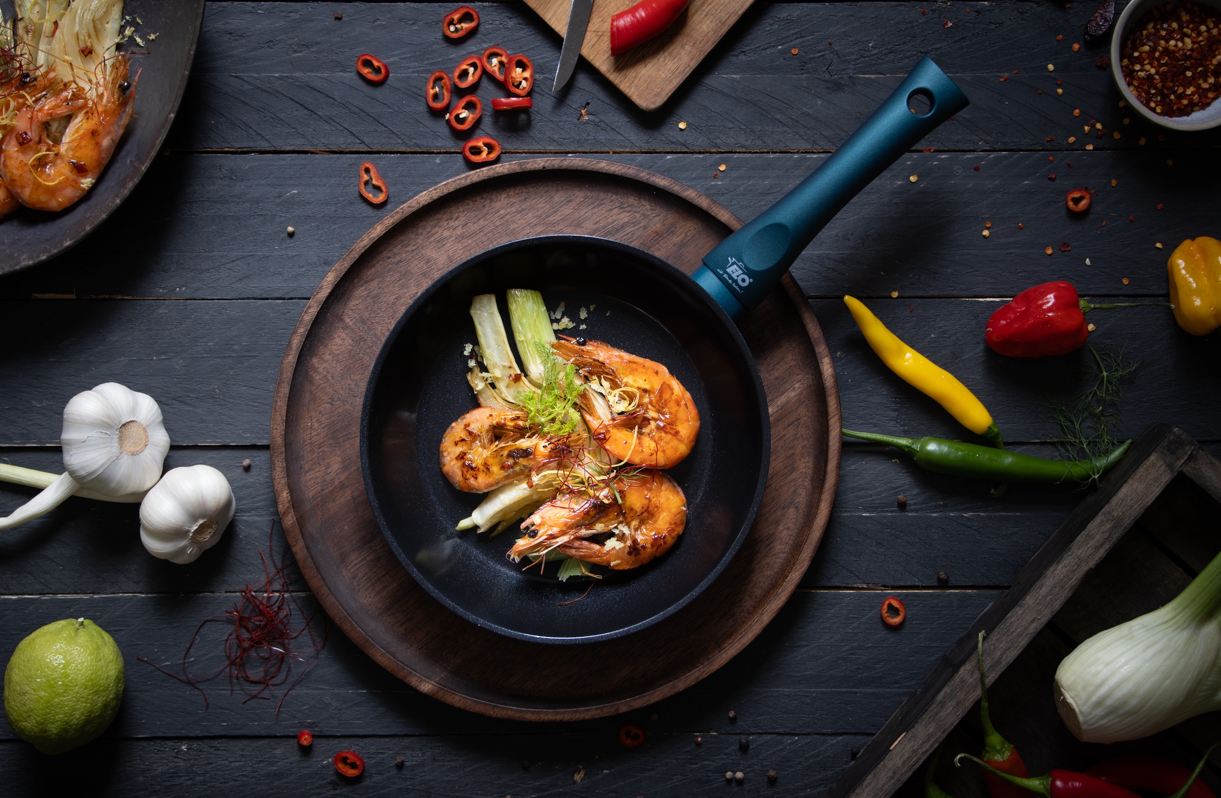 Elo Basic Bratpfanne »Colorio mit farbigem Protektor« Aluminium 1 tlg. türkis mit passendem Pfannenschoner