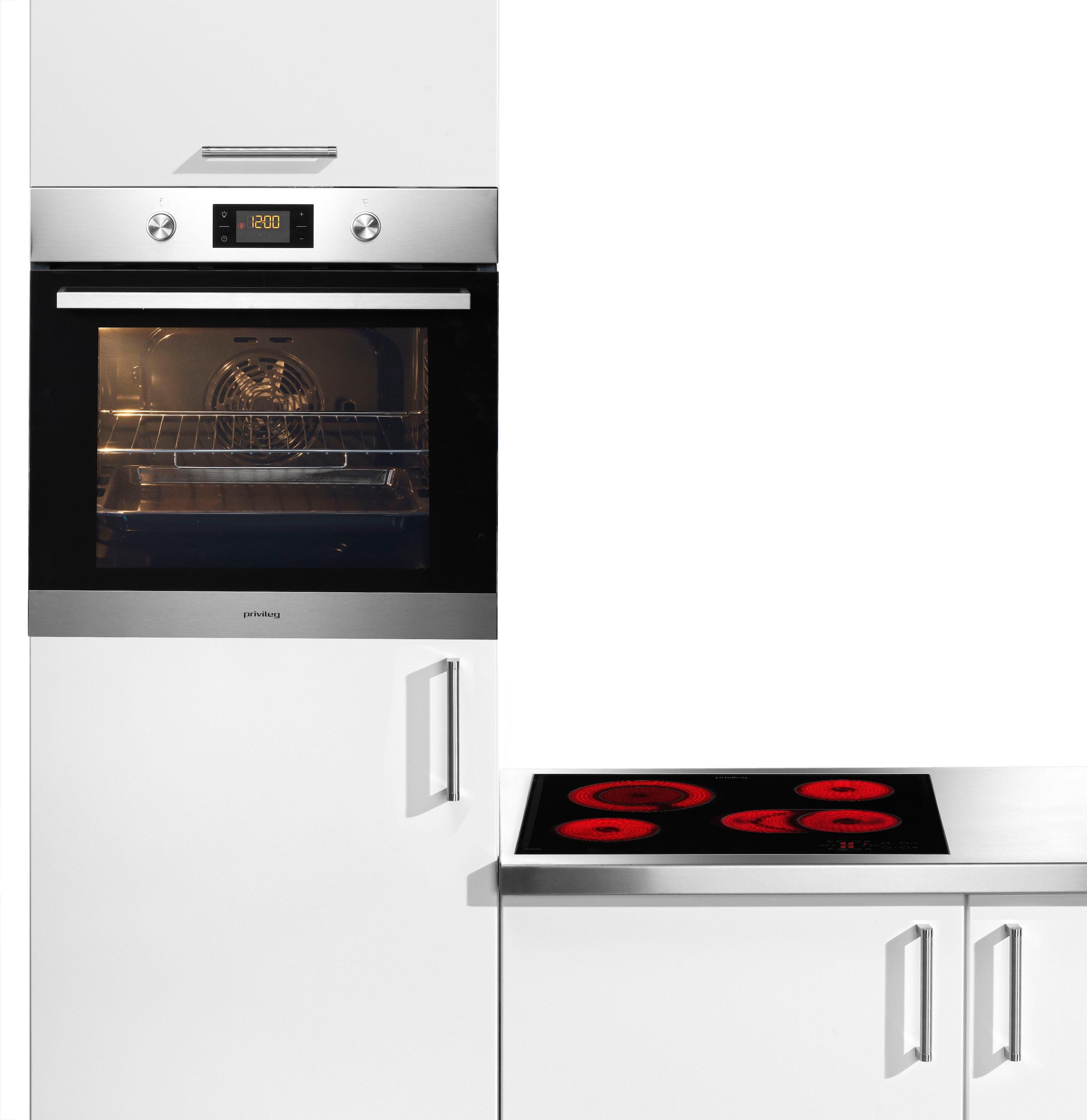 Privileg Backofen-Set »BAKO Turn&Cook 200«, PBWR6 OH5V IN, Hydrolyse, touchControl