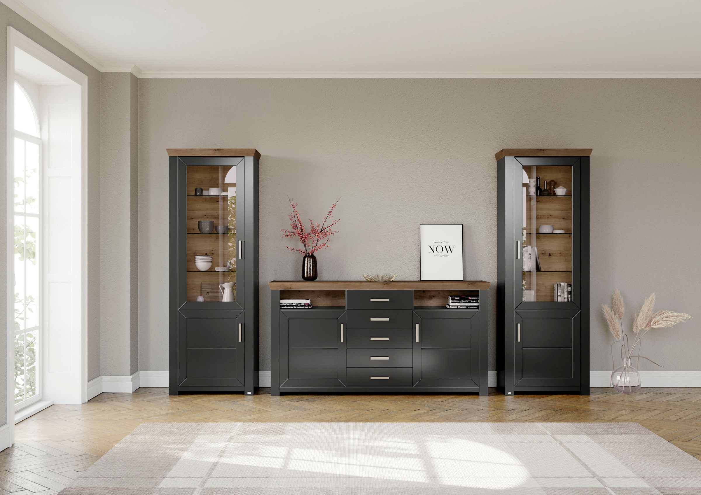 set one by Musterring Wohnwand "York" Set, 3 Stk. tlg. günstig online kaufen