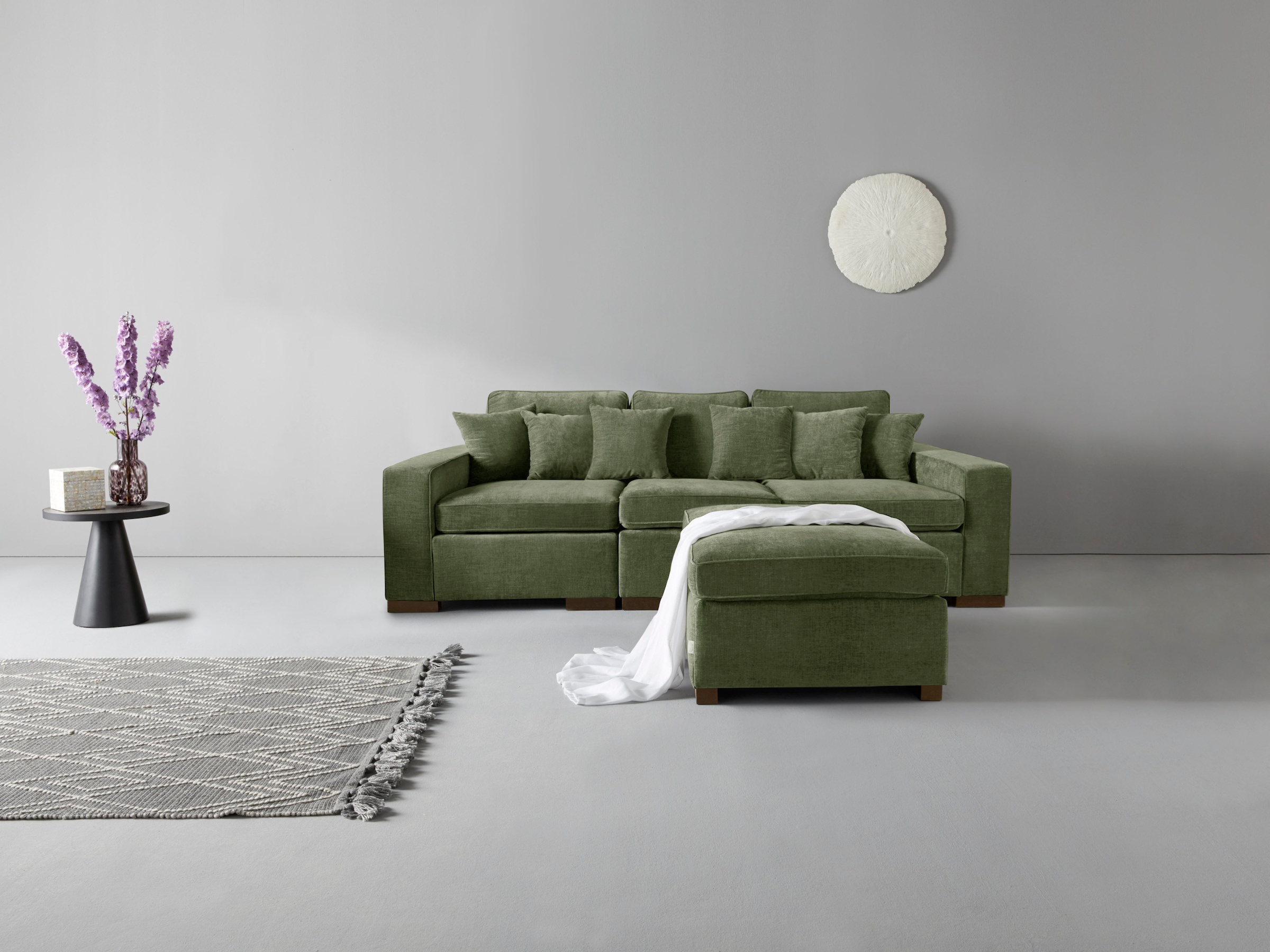 Home affaire 3-Sitzer »Skara«, Lounge-Sofa mit Federkernpolsterung, in vielen Bezugsvarianten