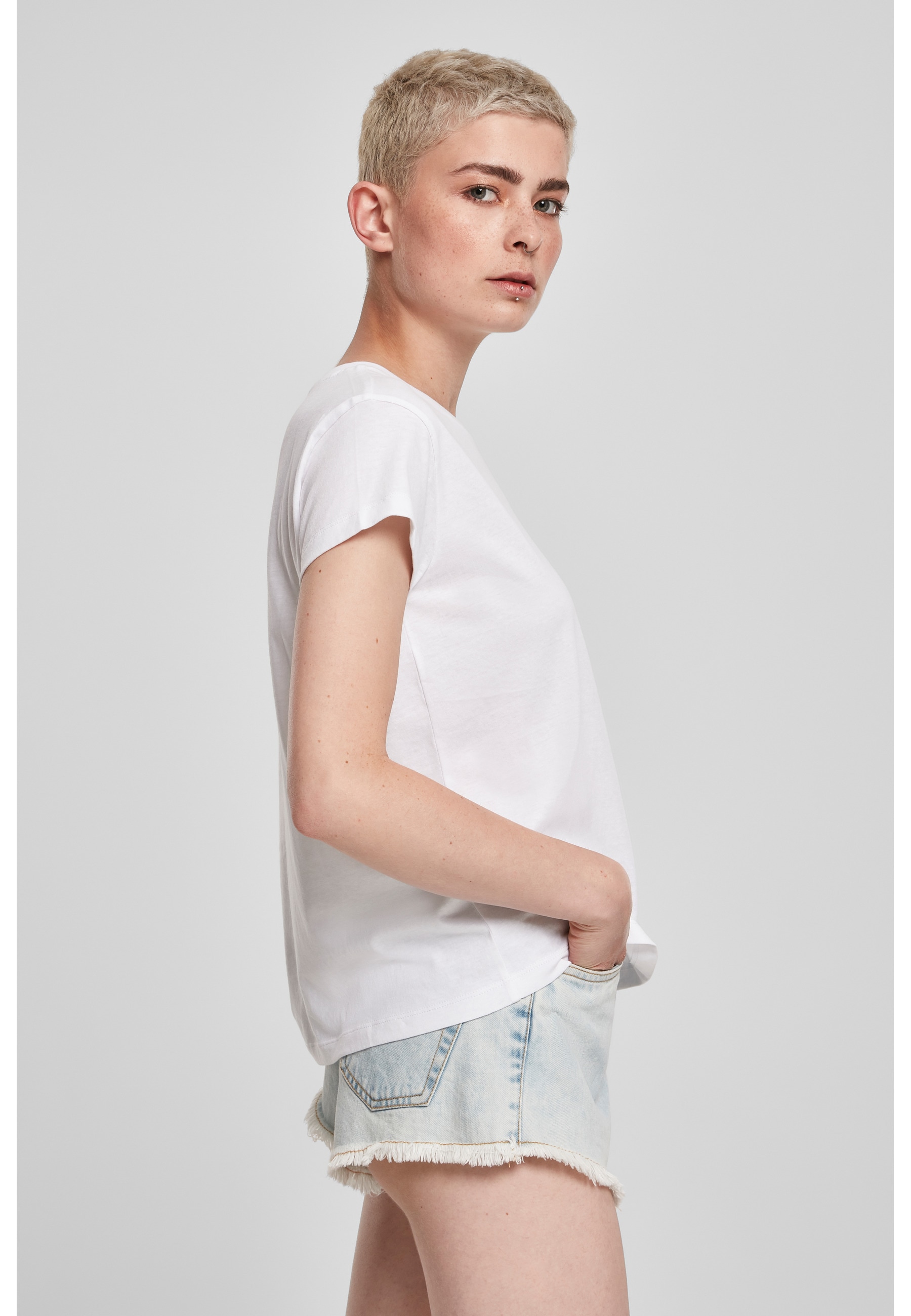 URBAN CLASSICS T-Shirt »Urban Classics Damen Ladies Basic Box Tee« 1 Stk.