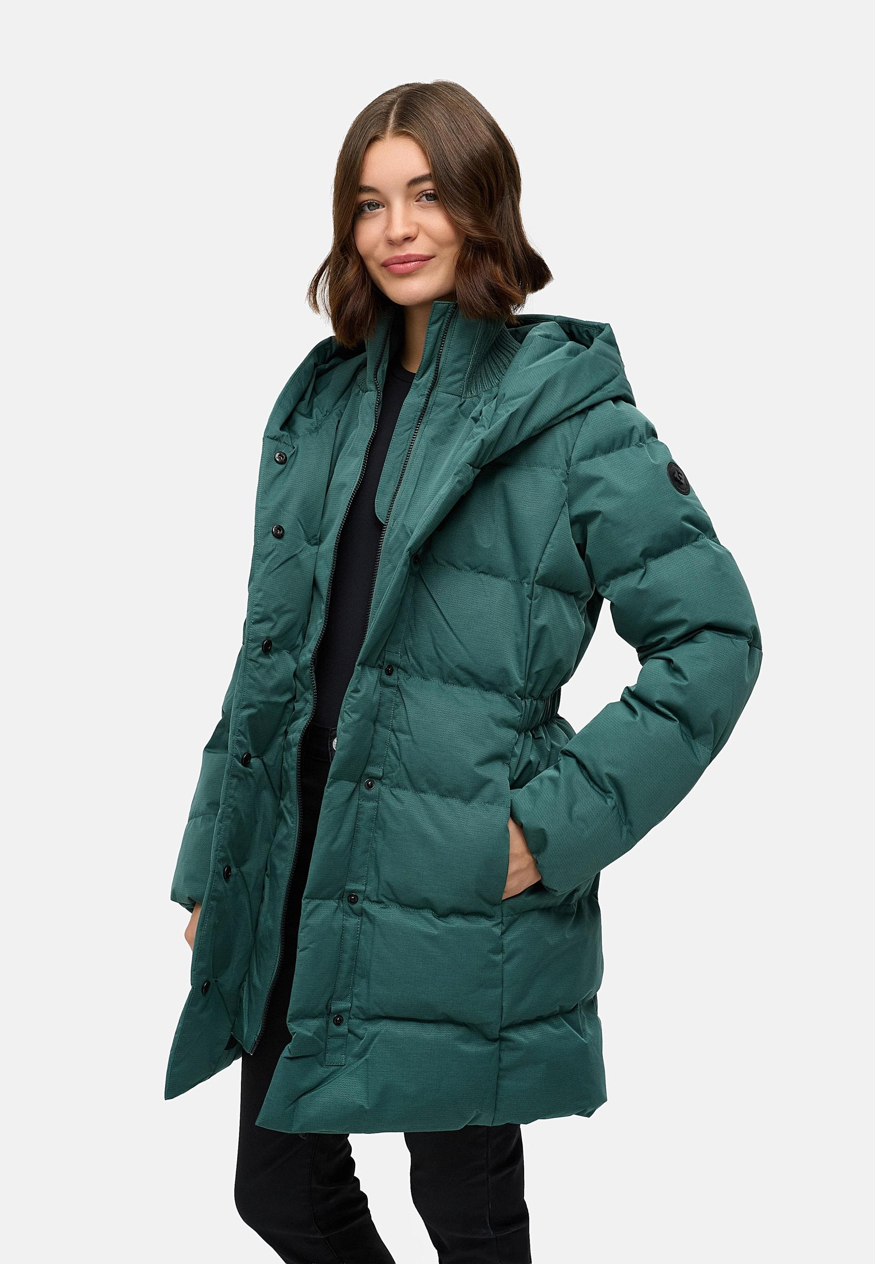 Ragwear Steppmantel »Niani YOUMODO«, Warmer Wintermantel mit hohem Kragen und Kapuze