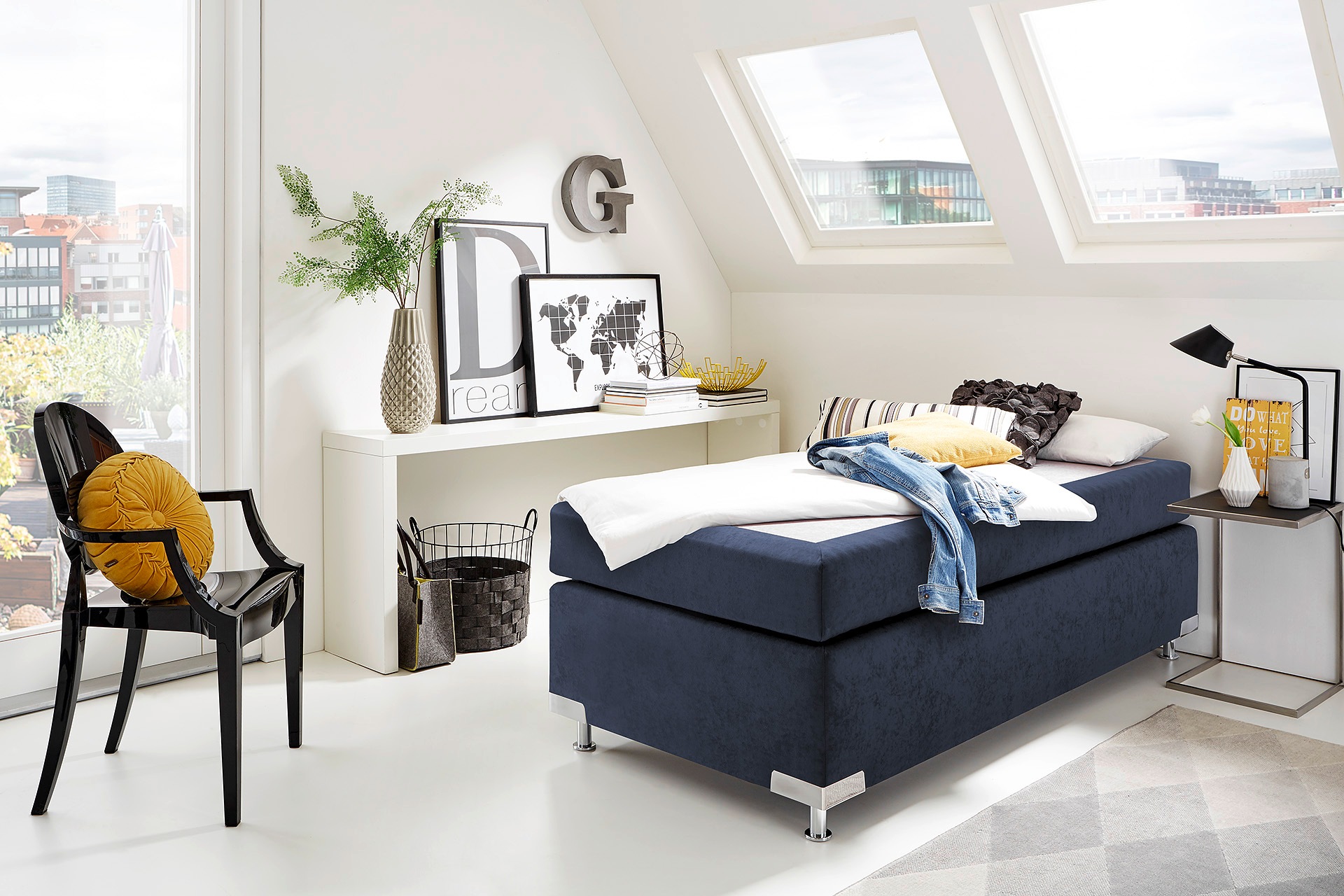 Westfalia Schlafkomfort Boxspringbett "Holland" ohne Kopfteil, frei im Raum günstig online kaufen