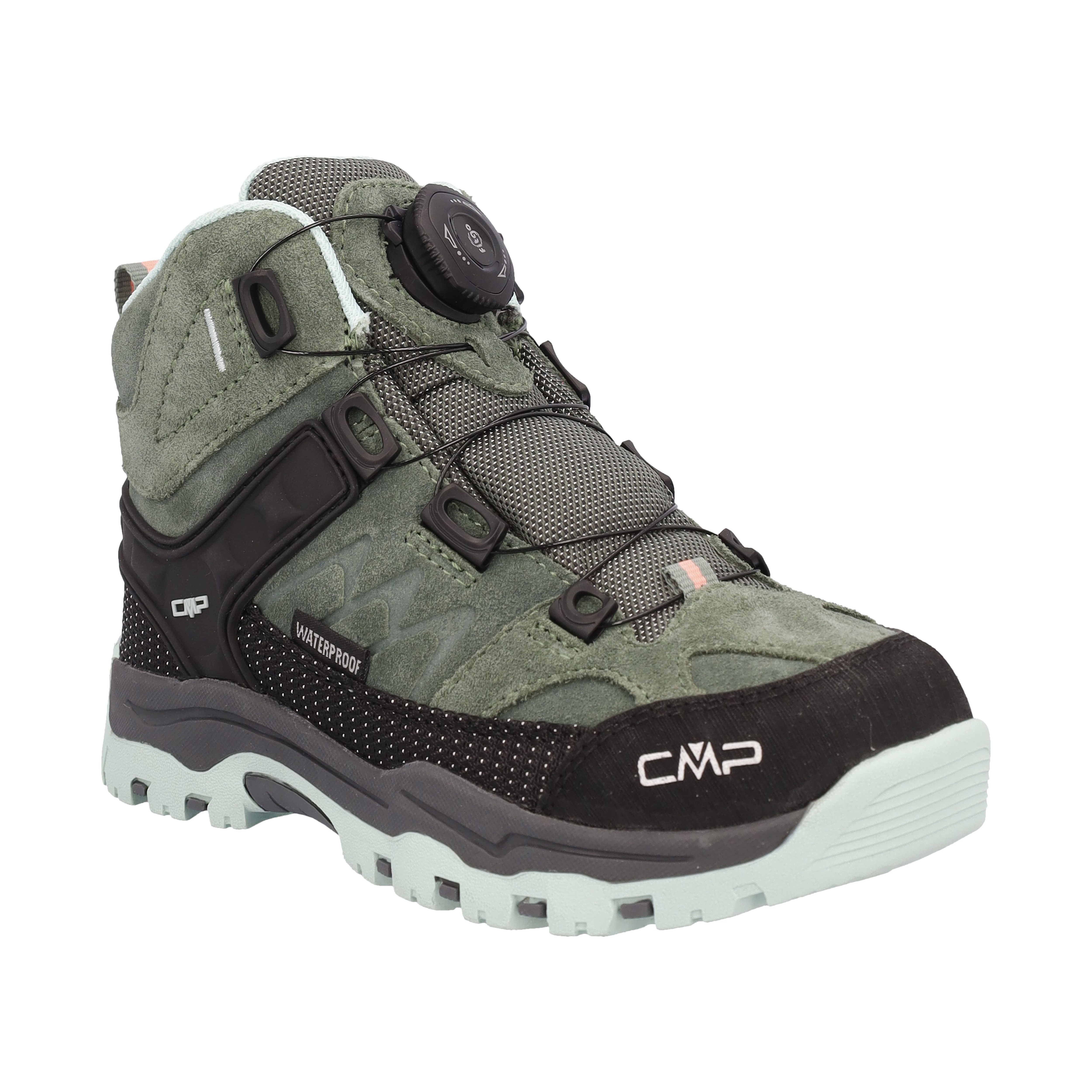 CMP Kinder Outdoorschuh "KIDS KIRUNA MID FITGO TREKKING SHOES WP", Gr. 34musk, jade, Leder, Schuhe, wasserdicht