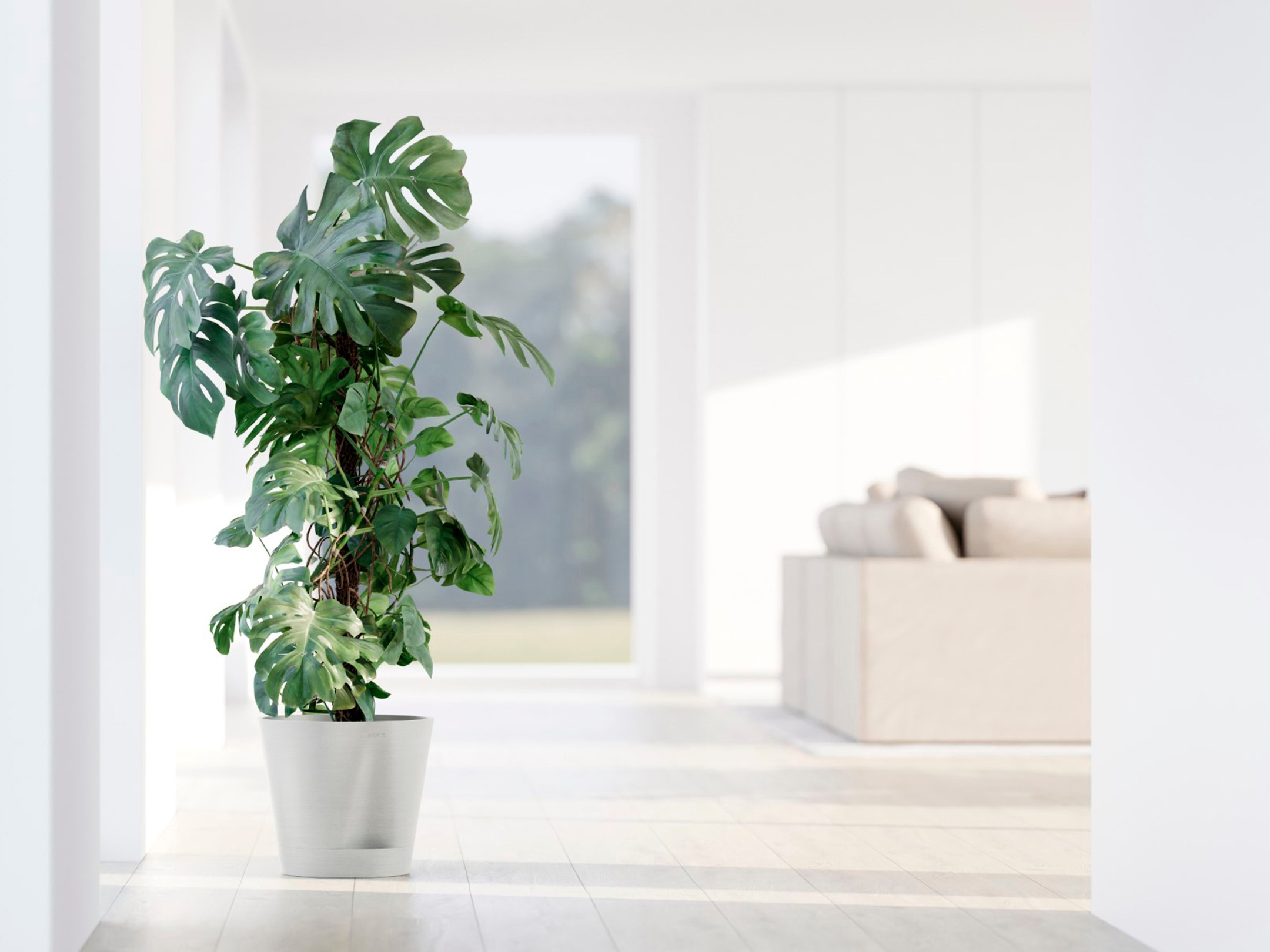 ECOPOTS Blumentopf »Venice 2 30 Weiß«, für den Innenbereich