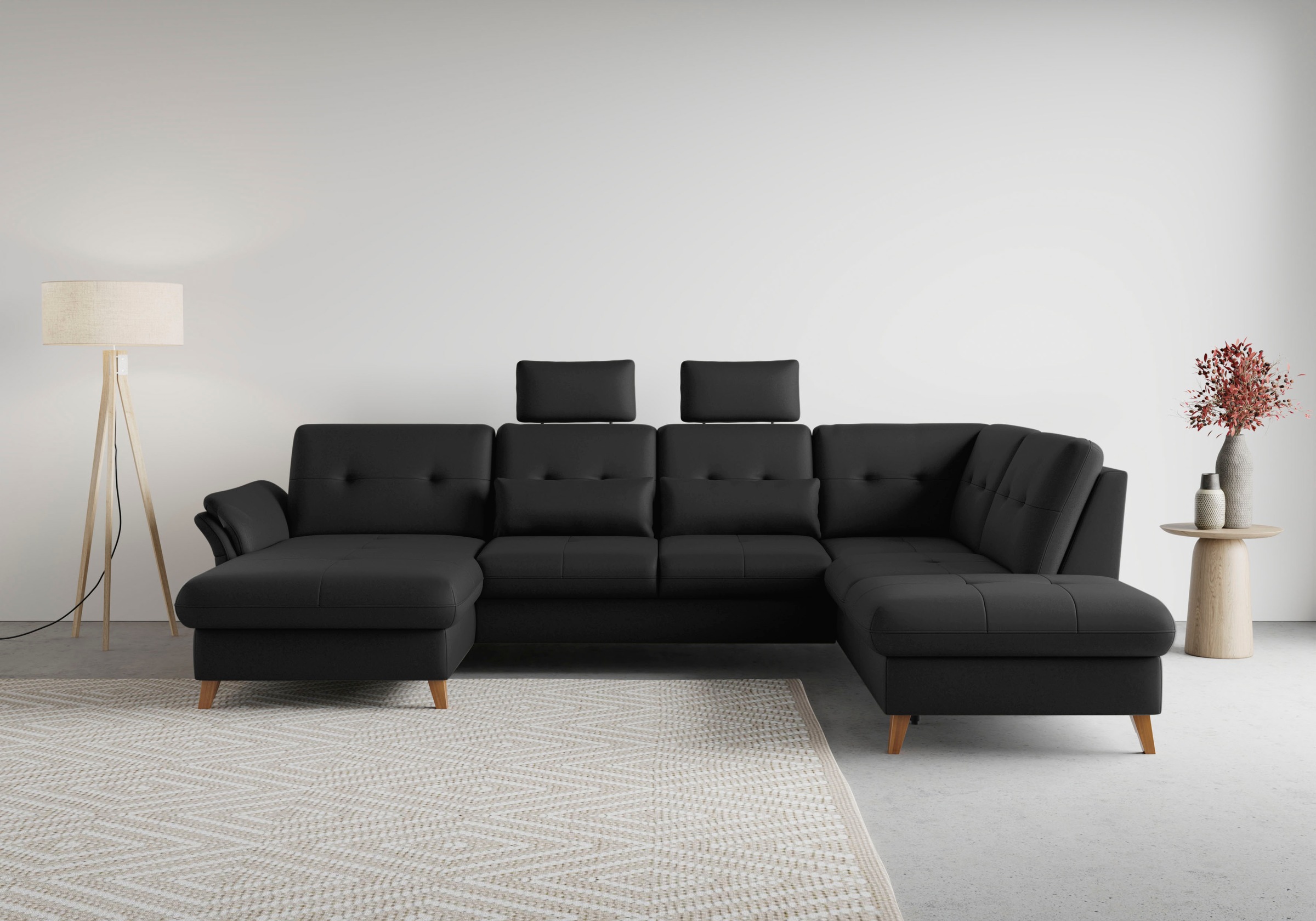 sit&more Wohnlandschaft »Göteborg«, inkl. Sitztiefenverstellung, wahlweise mit Bettfunktion & Bettkasten