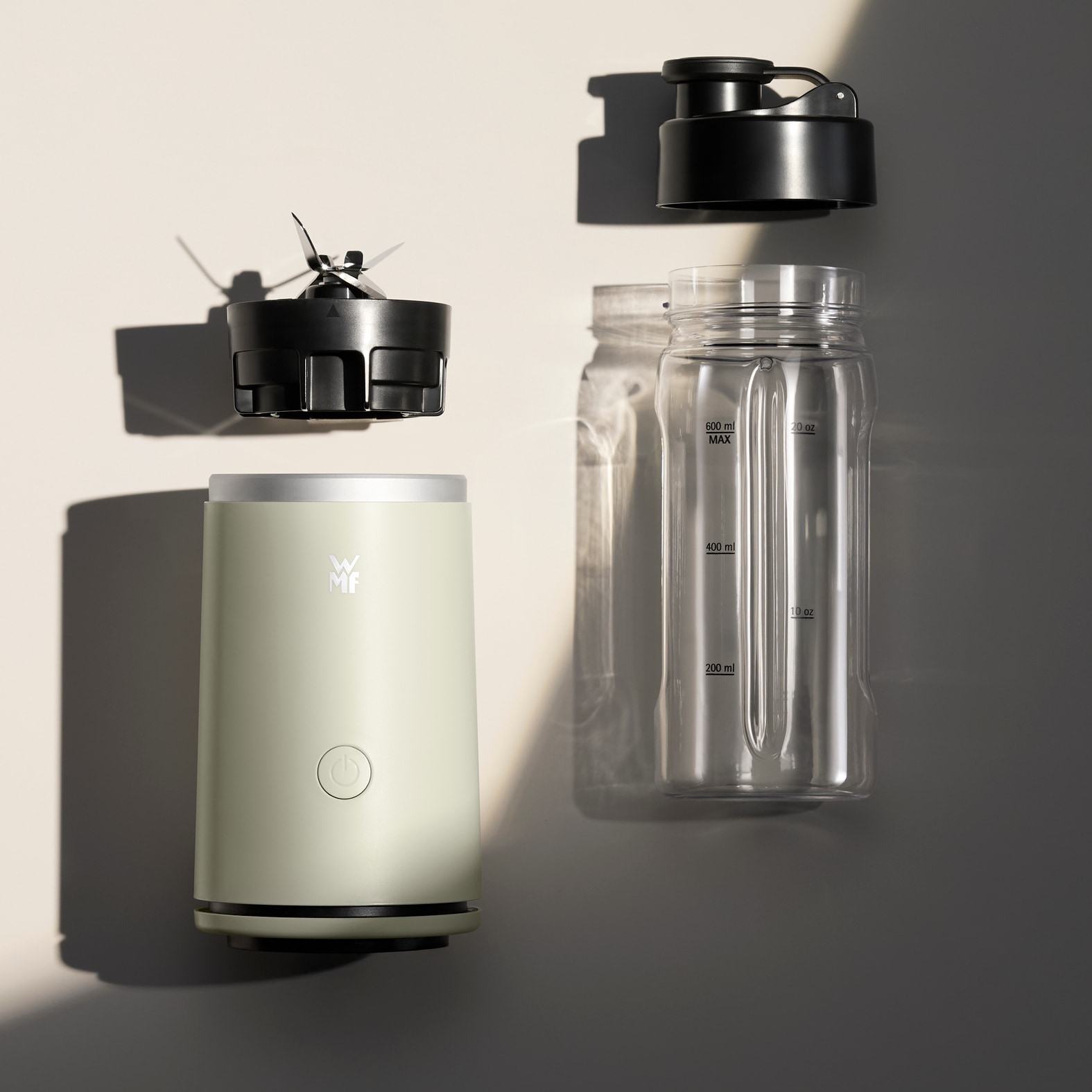 WMF Smoothie-Maker »Mix & Go Touch« 500 W recyceltes Material, auslaufsichere Trinkflasche, Einhandbedienung