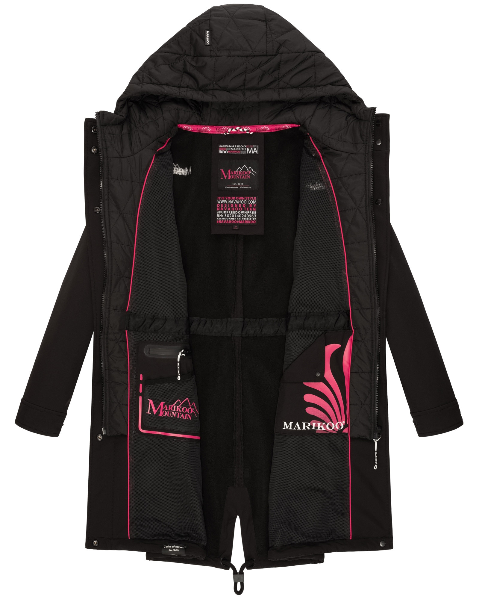 Marikoo Softshelljacke »Mountain Presanella«, mit einem Doppelkragen