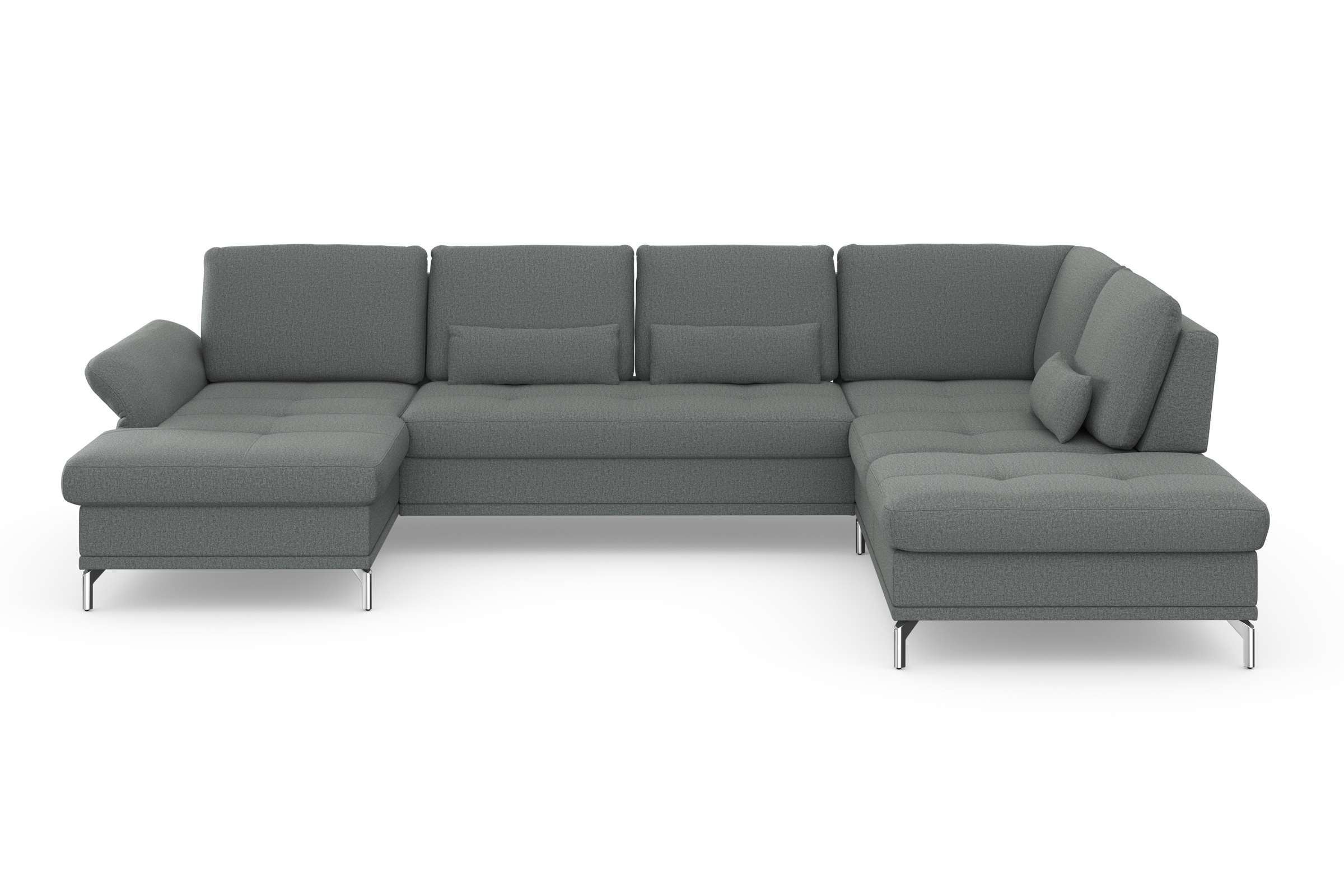 Home affaire Wohnlandschaft "Palm Beach U-Form" Federkern, mit Sitztiefenve günstig online kaufen