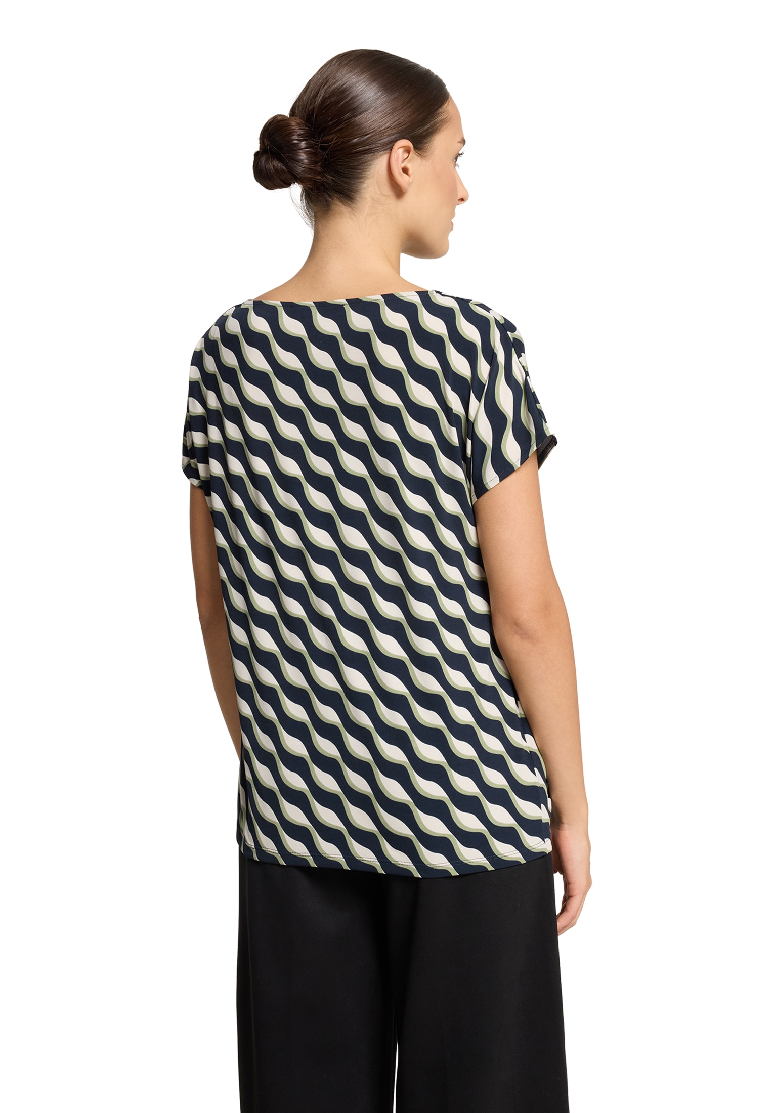 Betty Barclay Kurzarmshirt »Betty Barclay Damen Printshirt mit Wasserfallausschnitt«, (1 tlg.)