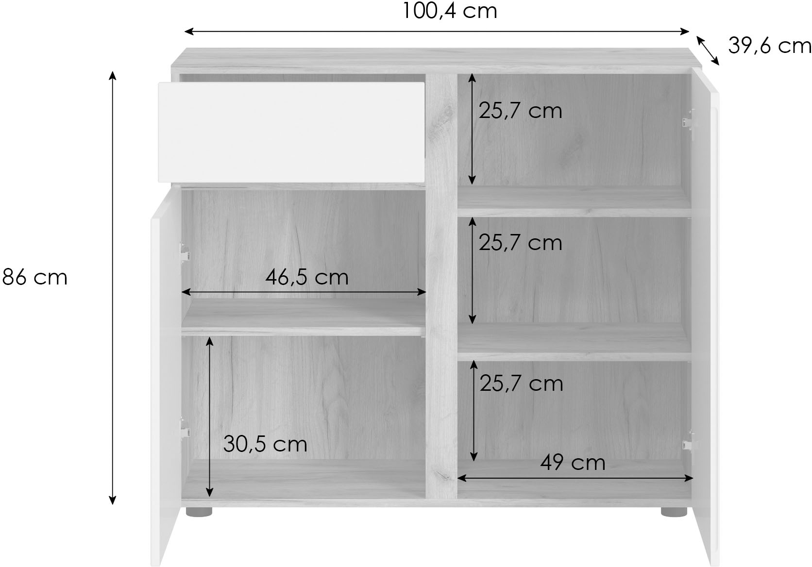 INOSIGN Sideboard »Morongo«, Breite ca. 100 cm