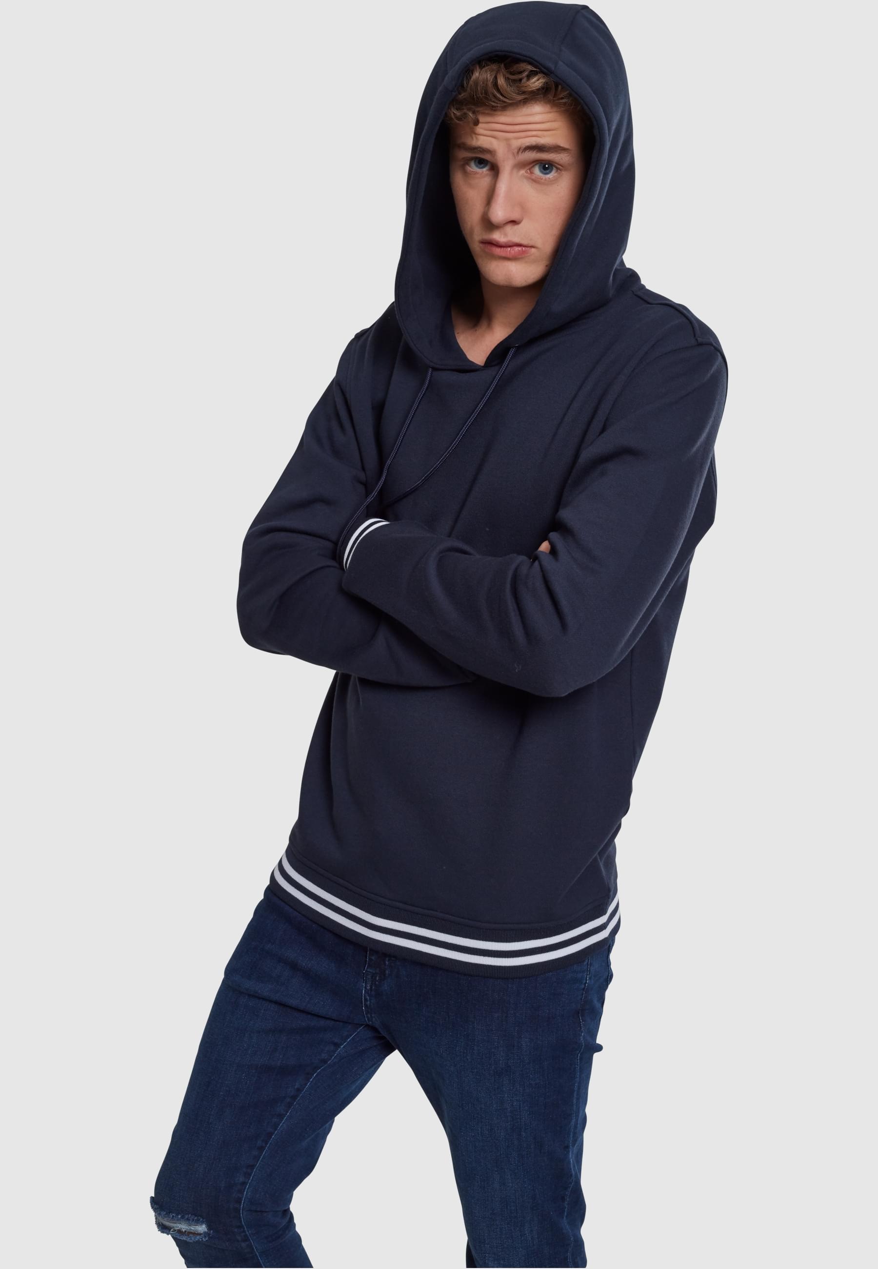URBAN CLASSICS Sweatshirt »Urban Classics Herren College Sweat Hoody«, (1 tlg.)