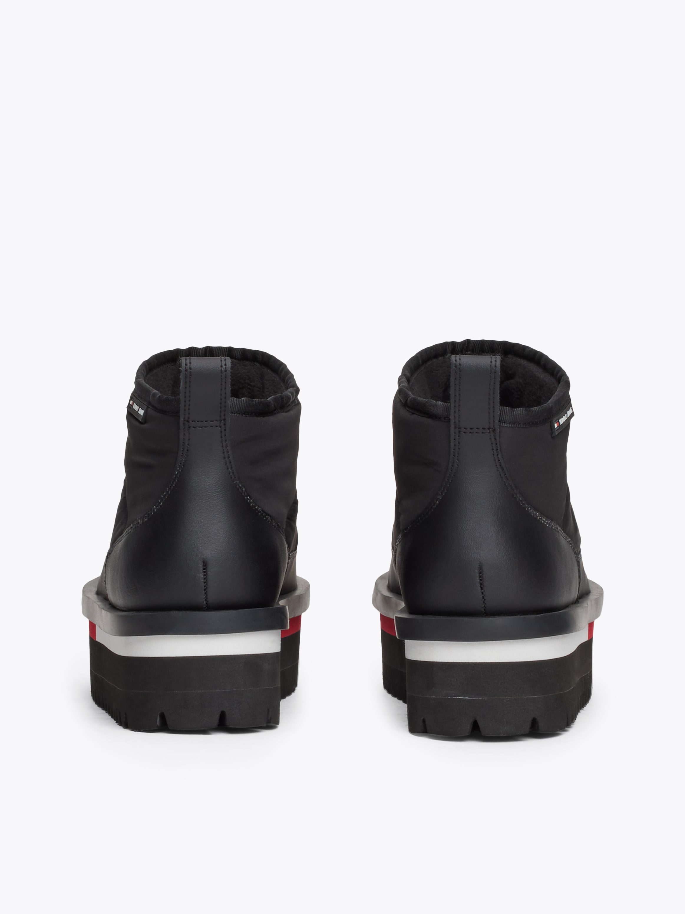 Tommy Jeans Winterboots »TJW NYLON FLATFORM BOOT WL«, Plateau, Snowboots, Ankleboots, Schlupfschuh mit Anziehlasche