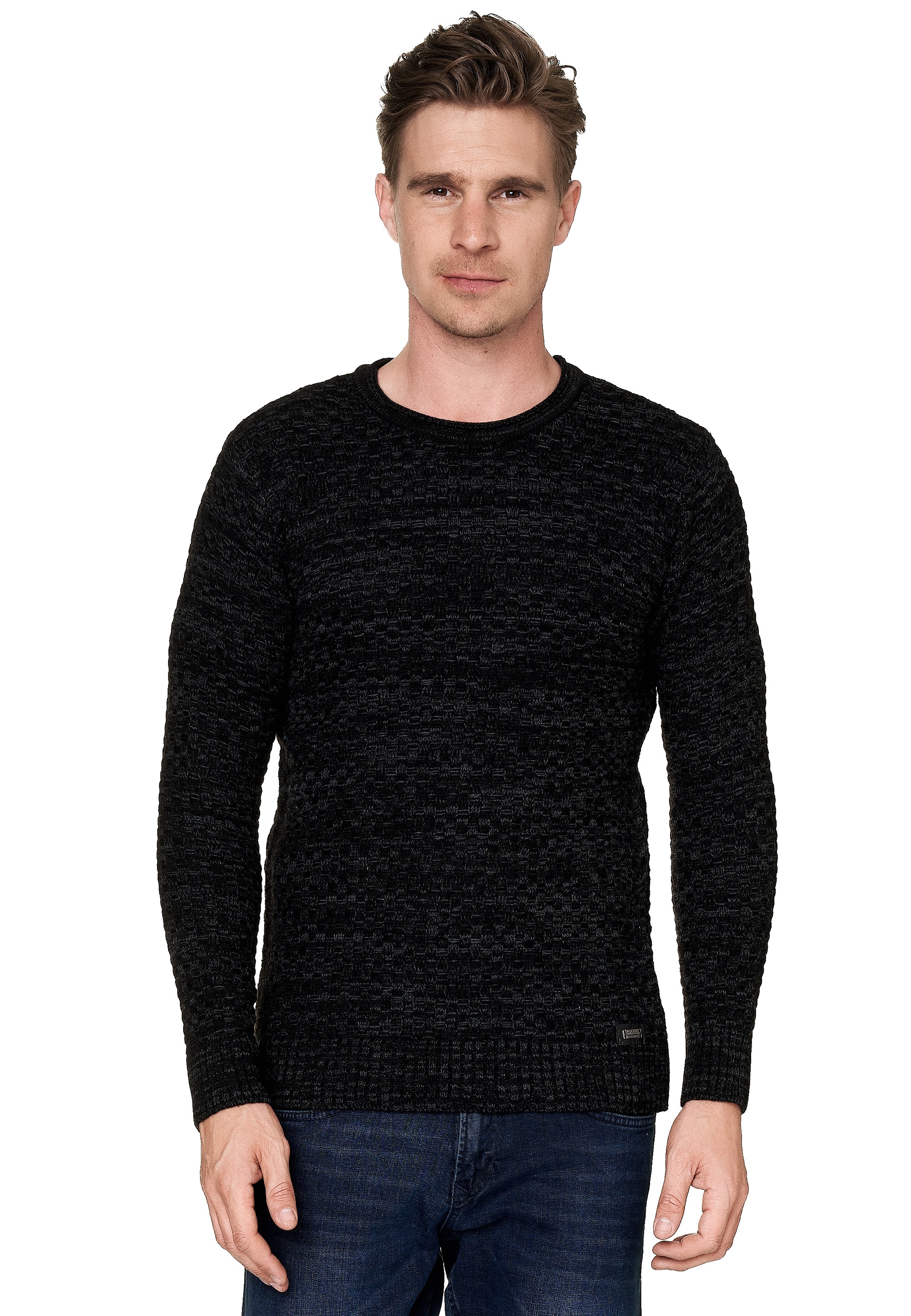 Strickpullover, im melierten Design