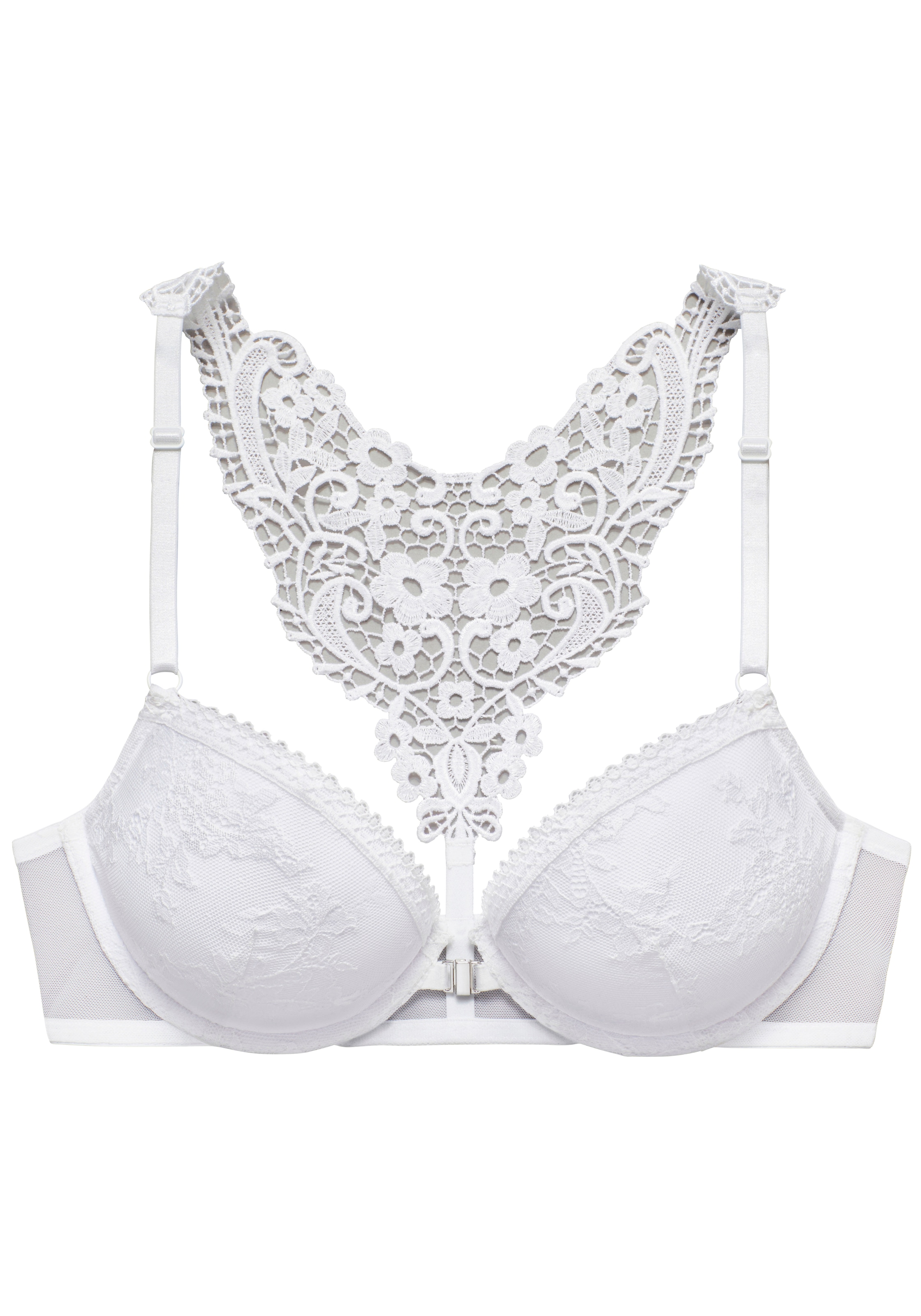 LASCANA Push-up-BH, mit hübschem Stickereimotiv im Rücken, sexy Dessous