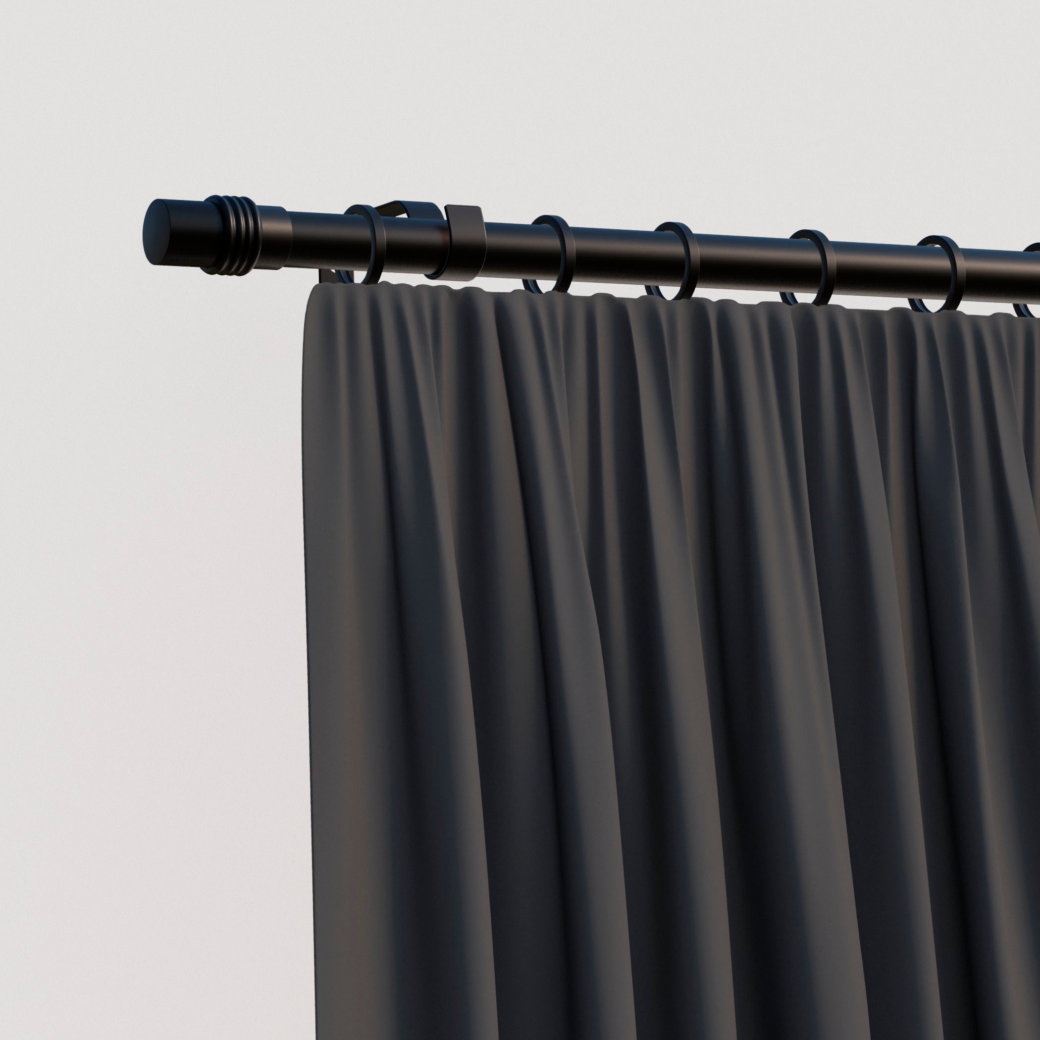 indeko Gardinenstange "Zylinder" Ø 16 mm 1 läufig-läufig Wunschmaßlänge günstig online kaufen