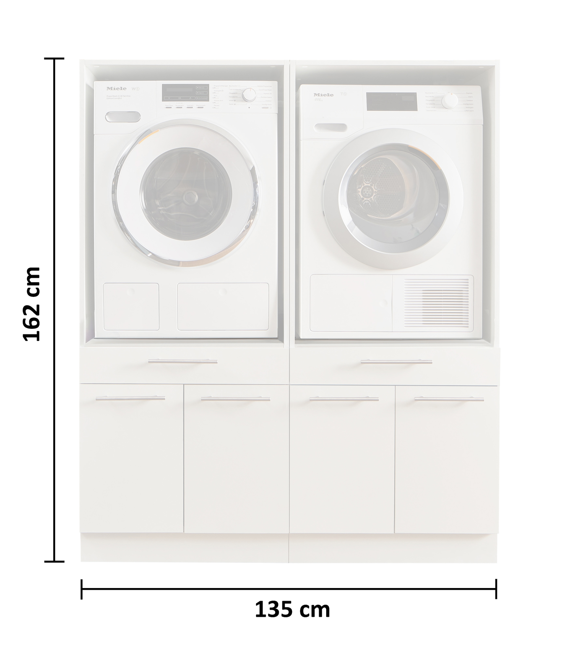Laundreezy Mehrzweckschrank-Set »LAUNDREEZY LDSK2«, Breite 135 cm