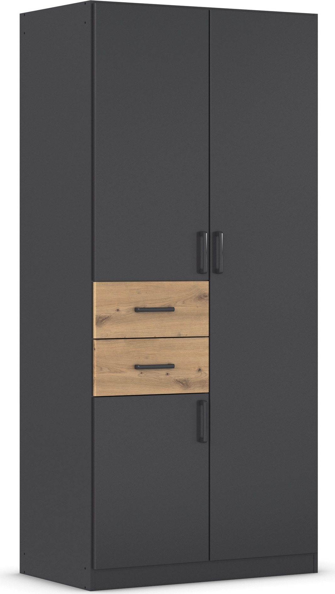 rauch "Kleiderschrank Schrank Garderobe MAIKA mit Dekor-Front" 2 Schubladen, in verschiedenen Breiten, Höhen, Farben, MADE IN GERMANY
