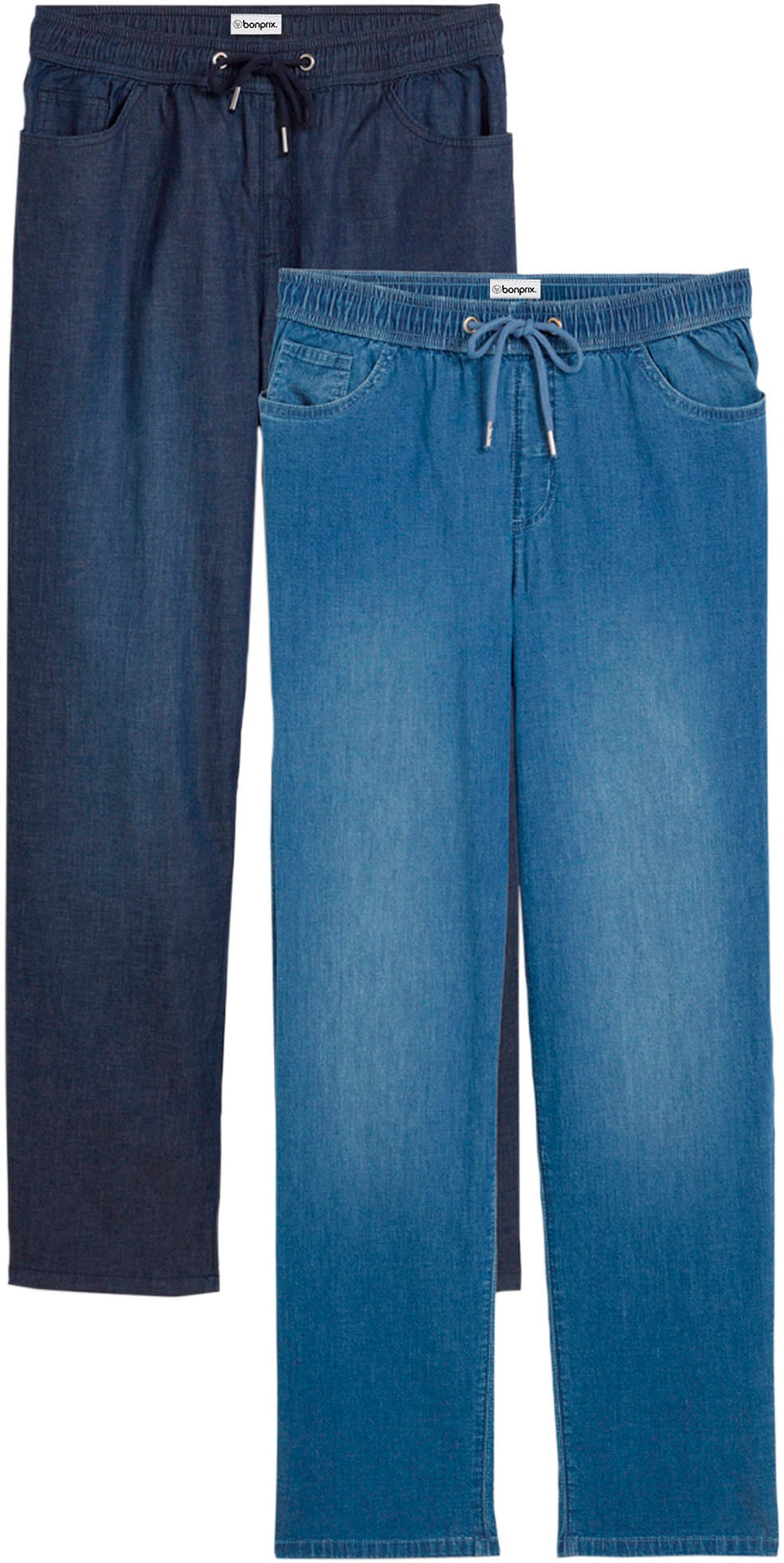 bonprix Schlupfjeans Packung, 2 Stk. lockere loose fit Passform, elastische günstig online kaufen