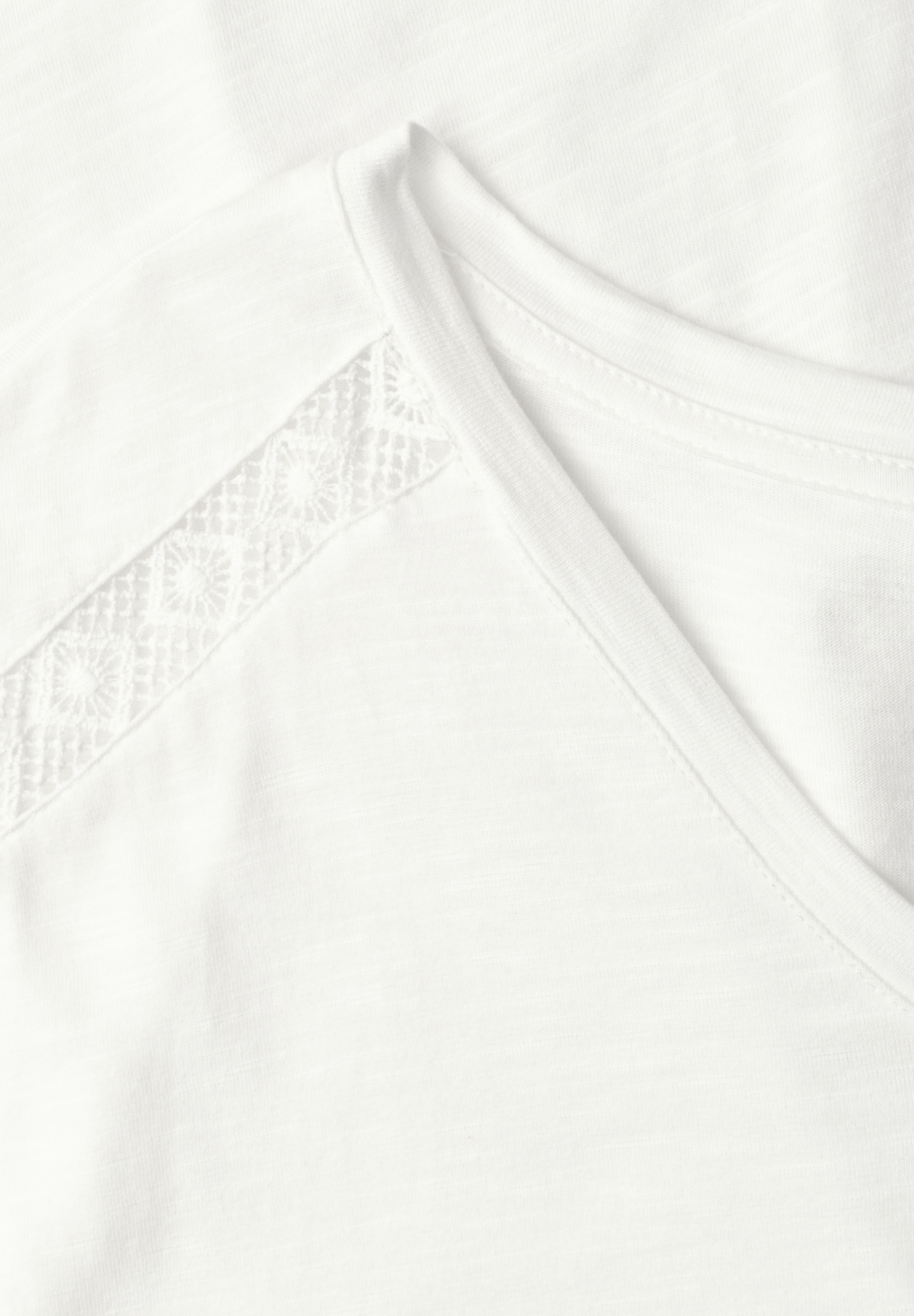 STREET ONE T-Shirt mit abgerundetem V-Ausschnitt