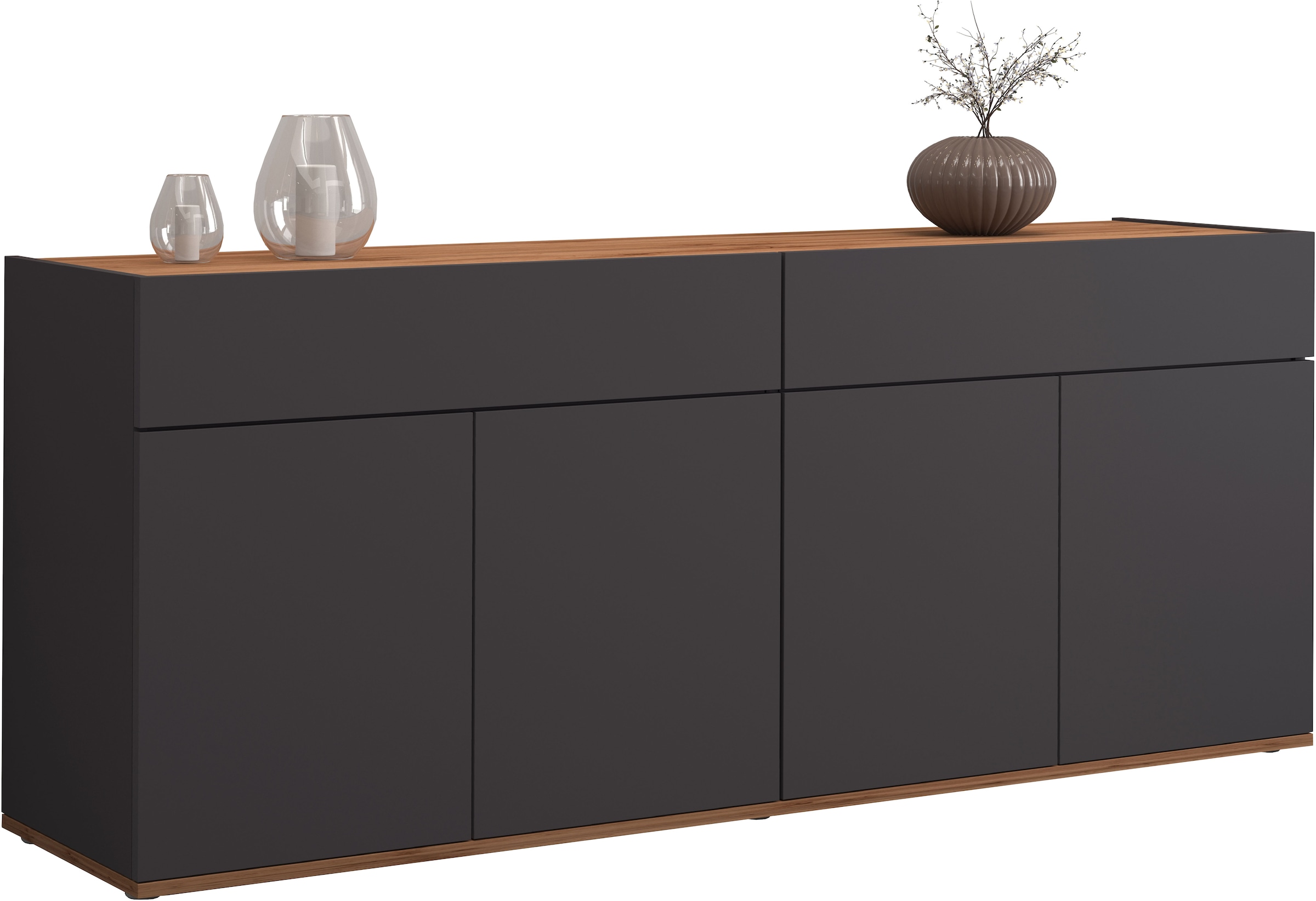 INOSIGN Sideboard »Garda, Kommode, Schrank, Kredenz«, 4 Türen, 2 Schubladen, grifflos Breite 160,1 cm