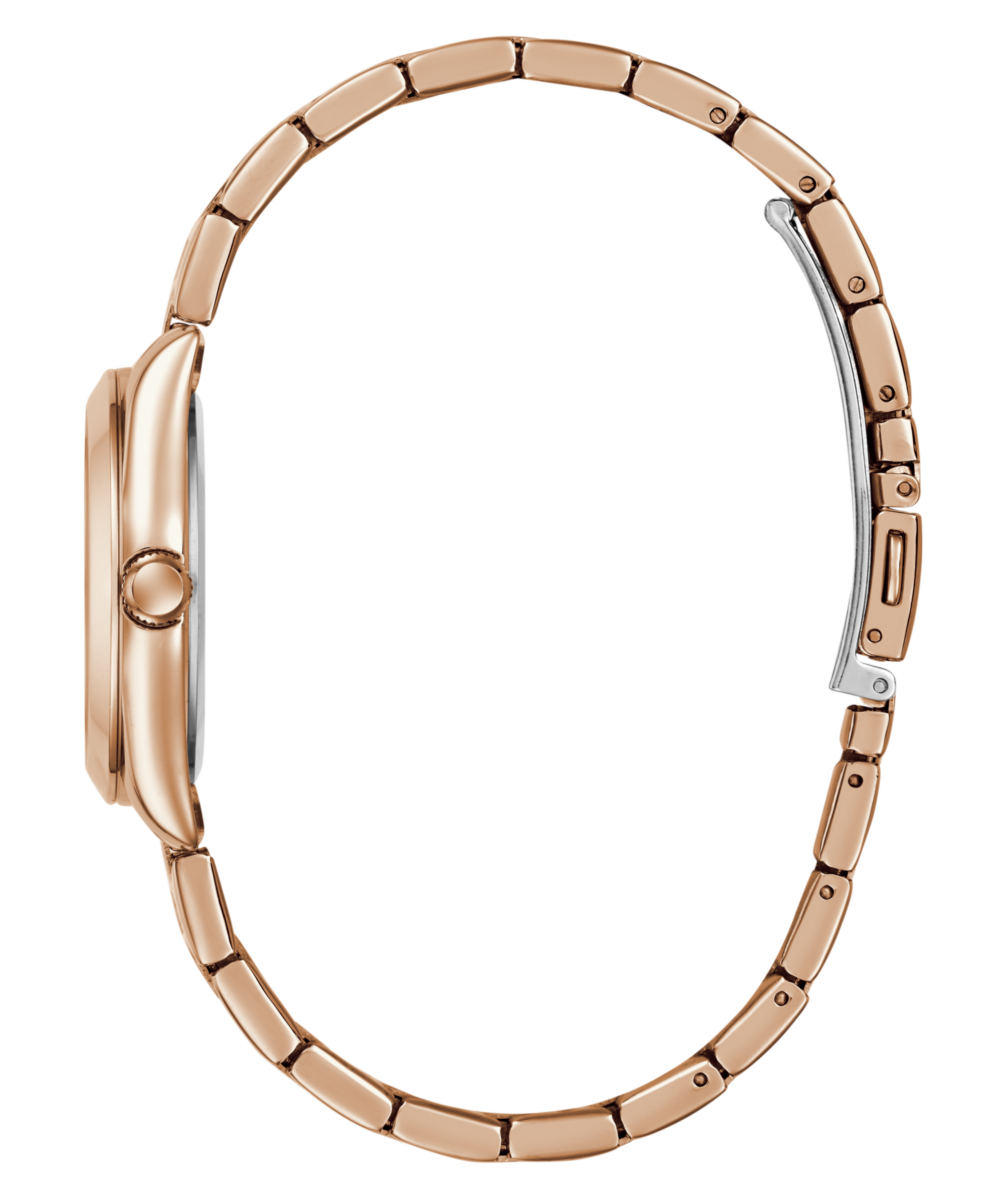 Guess Quarzuhr »ALICE« Armbanduhr, Damenuhr, Edelstahlarmband, Datum, Kristallglas