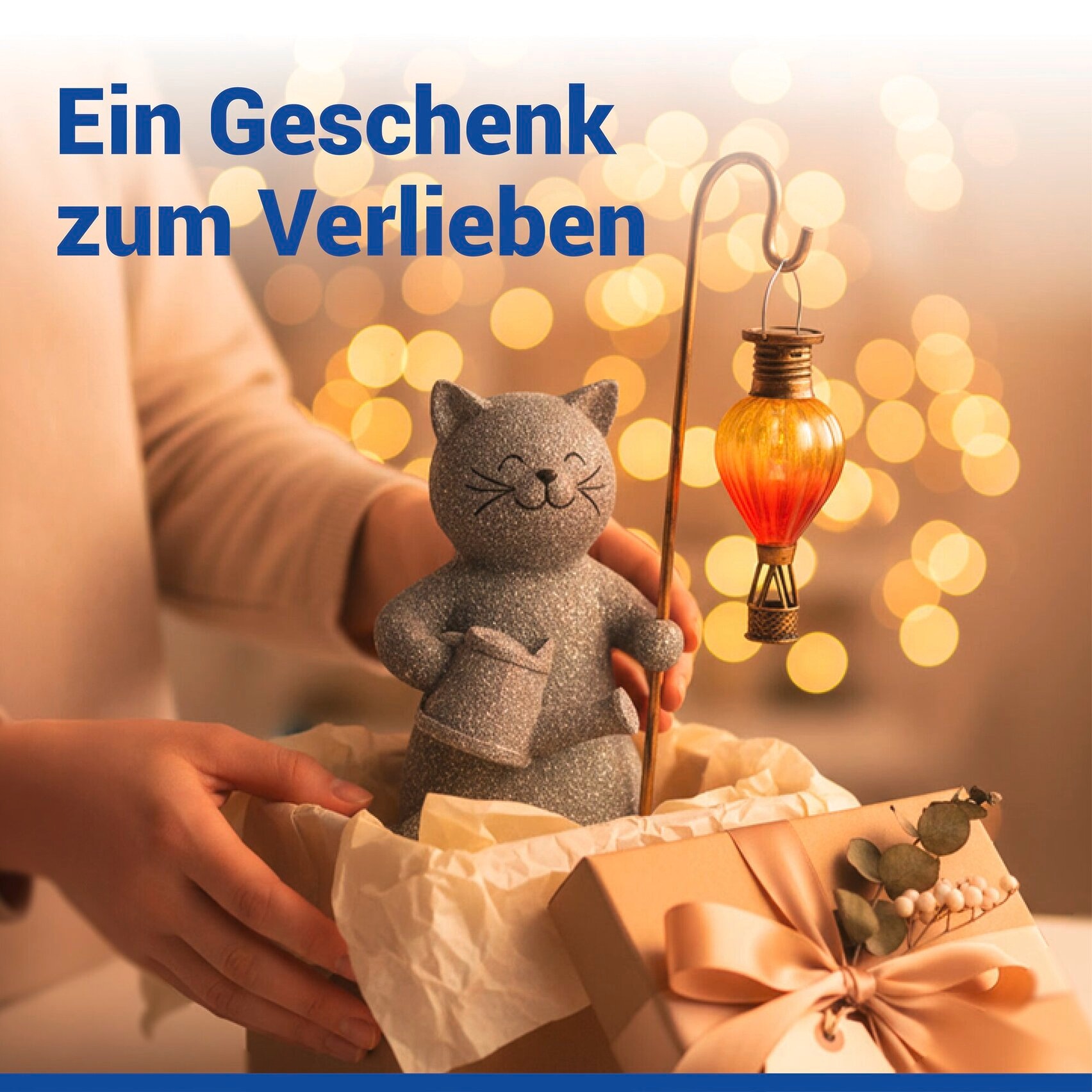 Maximex LED Dekofigur »Modell Katze und Heißluftballon« Warmweiß dekorative, solarbetriebene Gartenleuchte, wetterbeständig