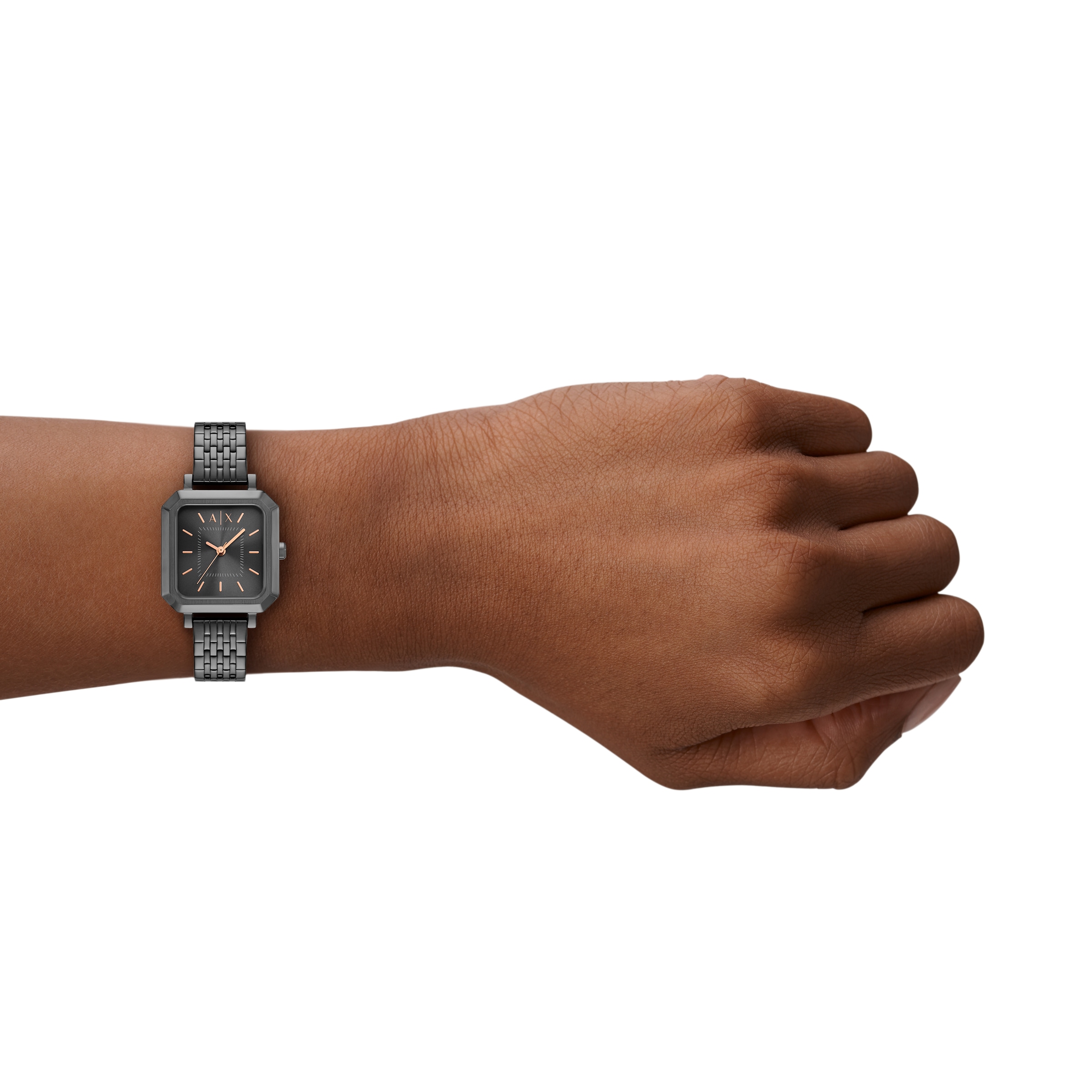ARMANI EXCHANGE Quarzuhr, Armbanduhr, Damenuhr, Edelstahlarmband, analog