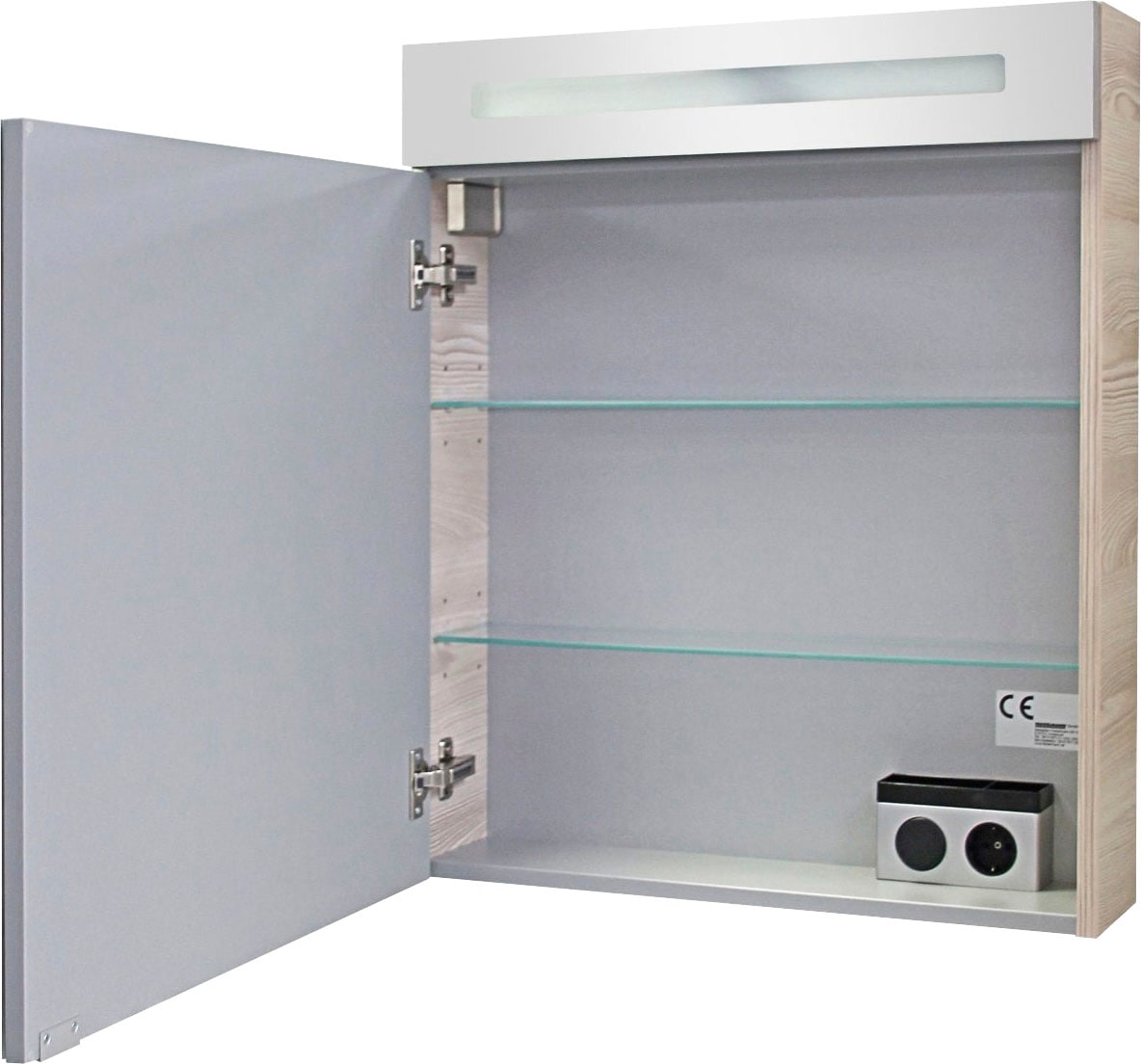 FACKELMANN Spiegelschrank »CL 60 - Alaska-Esche«, Badmöbel Breite 60 cm, 1 Tür