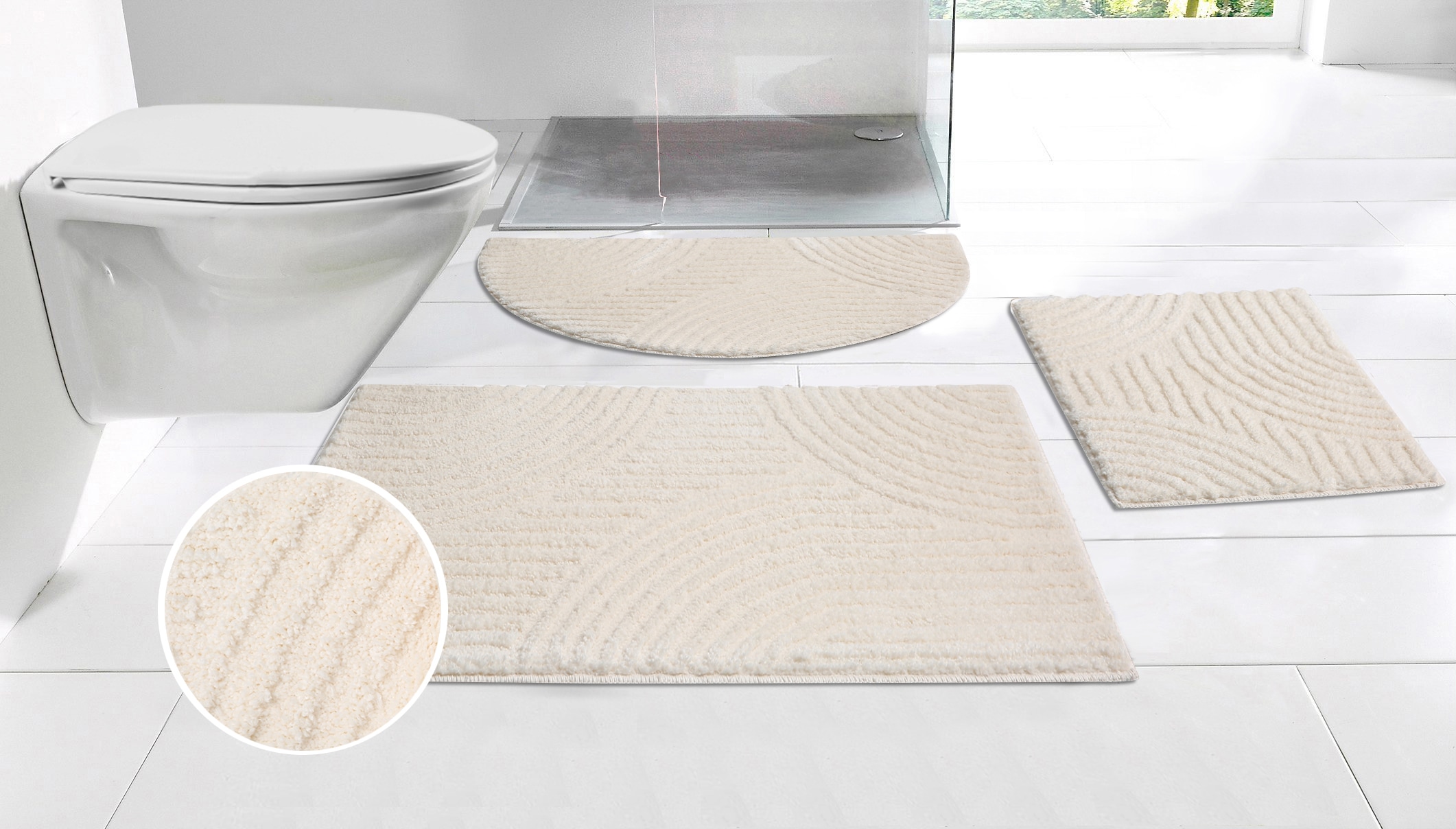 my home Badematte "Ognon, Scandi, Boho, modernes Muster" Höhe 15 mm rutschh günstig online kaufen