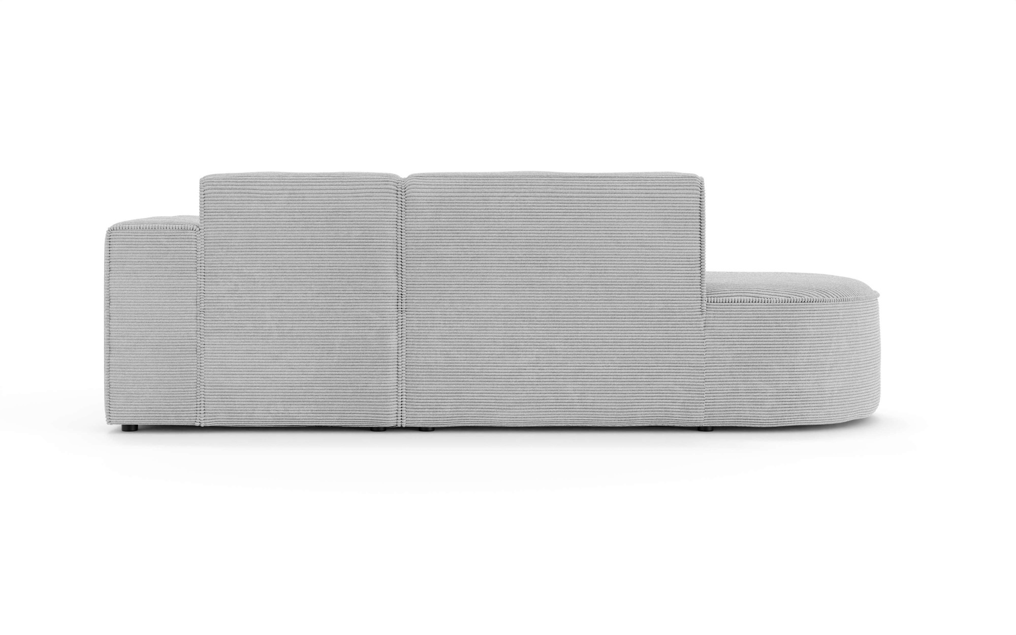 OTTO home Ecksofa »ADELLA Design-Sofa mit Recamiere rechts/links, 248/159/76 cm«, L-Form mit Wellenunterfederung, runde Form, auch in Cord