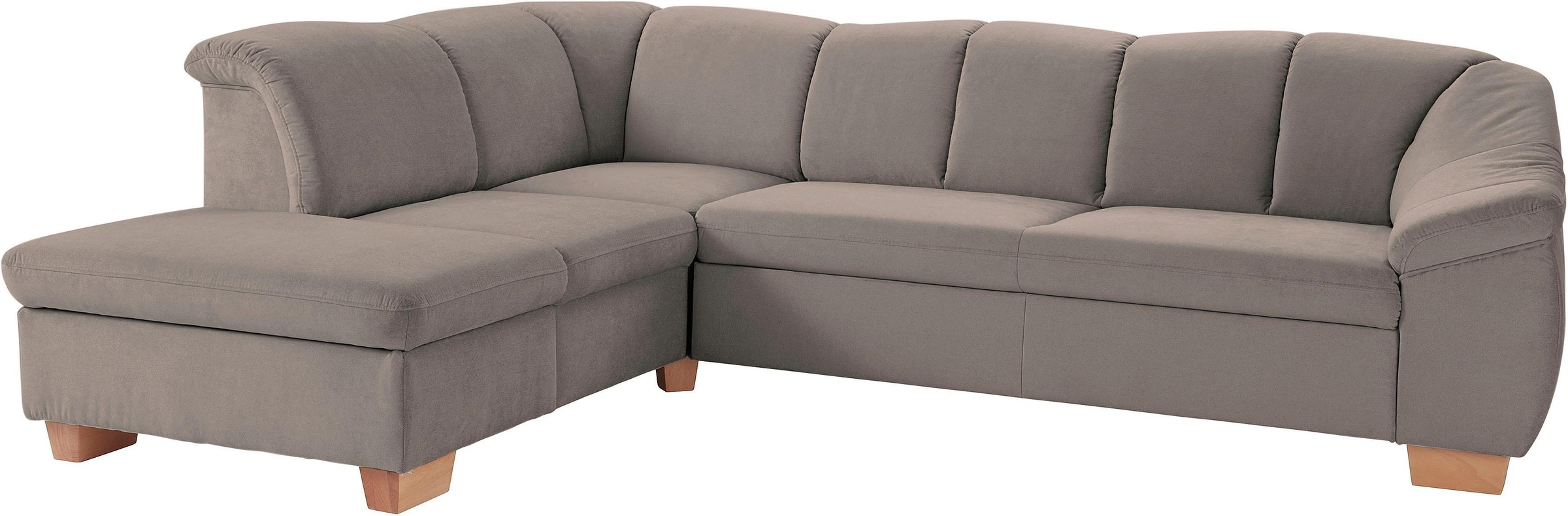 sit&more Ecksofa »Santo L-Form«, mit Federkern, wahlweise mit Bettfunktion und Stauraum