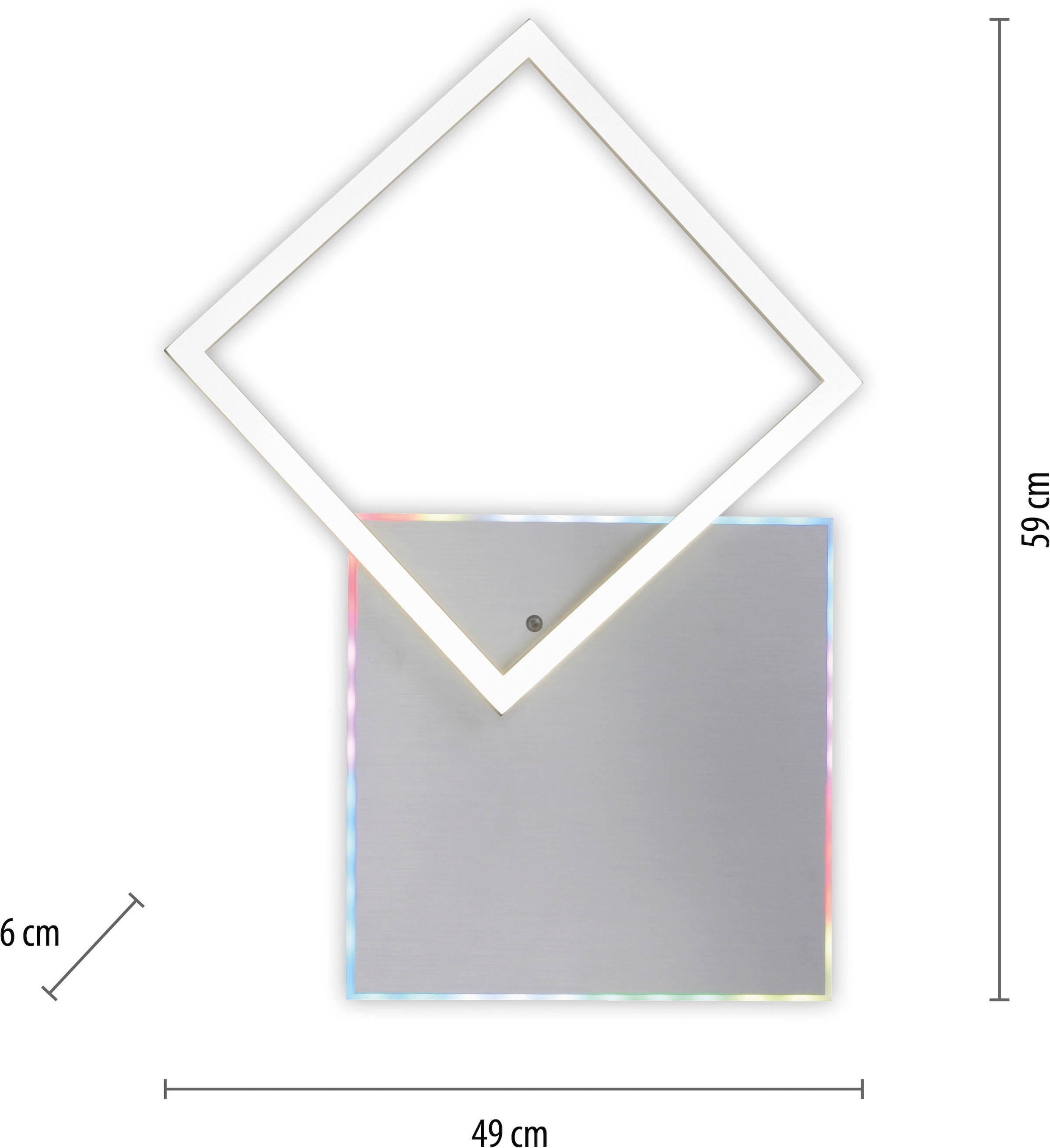 JUST LIGHT LED Deckenleuchte »RENDA« LED-Board 1 Stk. warmweiß - kaltweiß