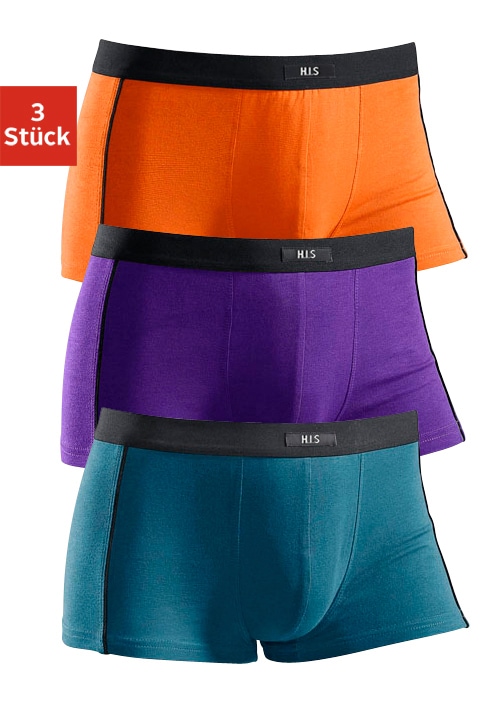 H.I.S Hipster, (Packung, 3 St.), knapp sitzende Boxershorts aus Baumwollmischung